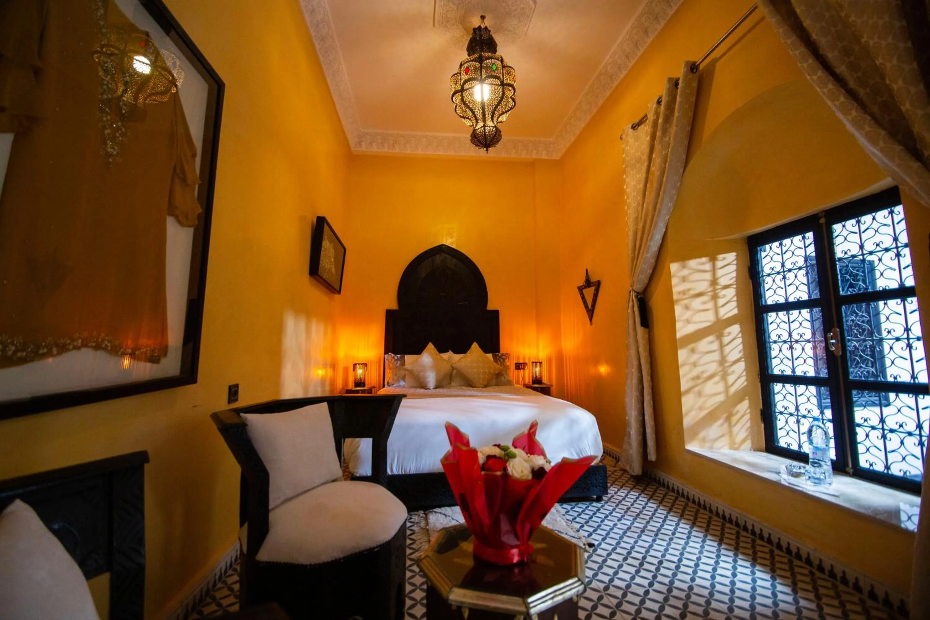 View (from property/room), Bed in Riad Ta'achchaqa