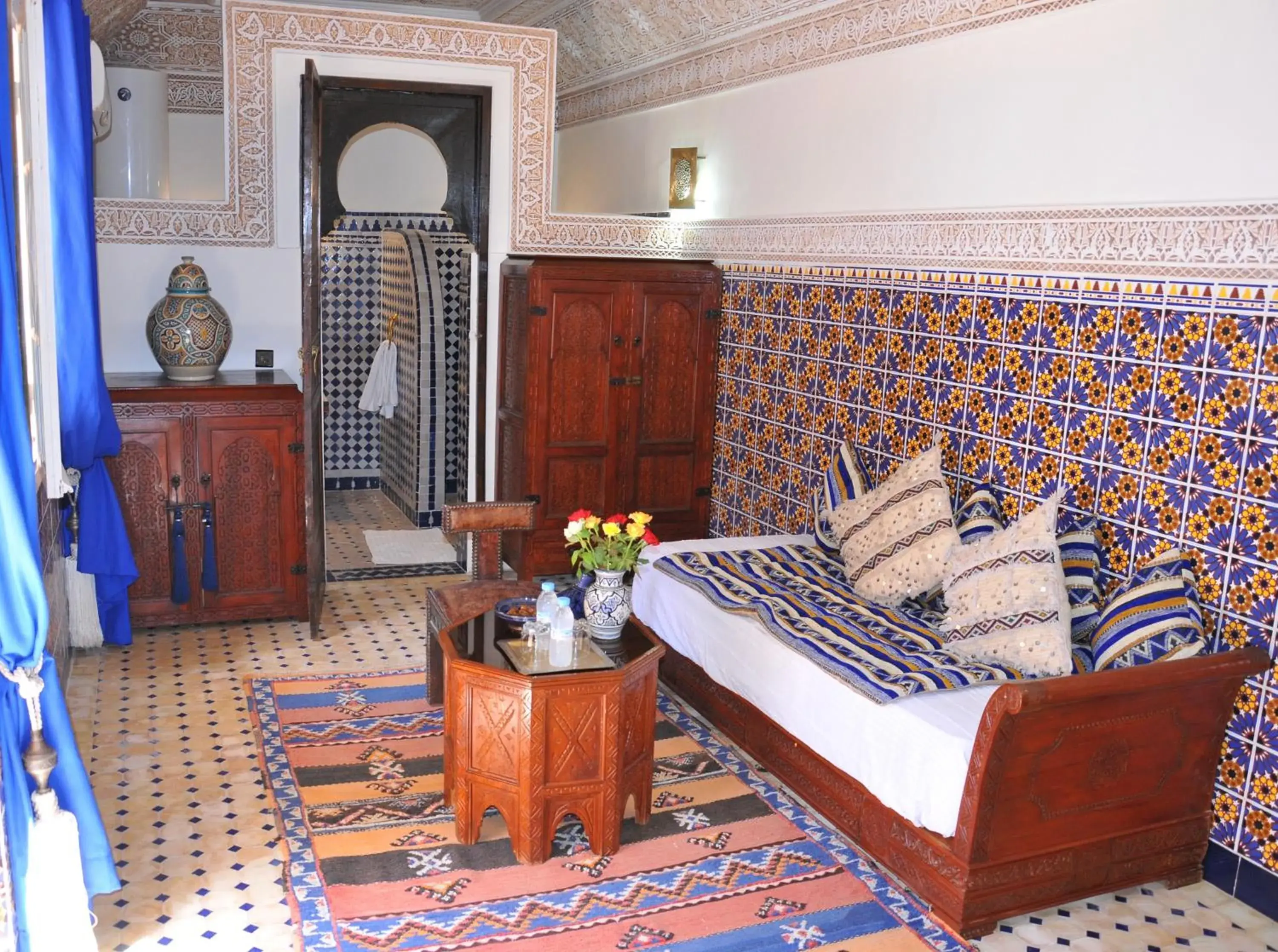 Seating area, Bed in Riad Shaden Seating area, Bed in Riad Shaden
