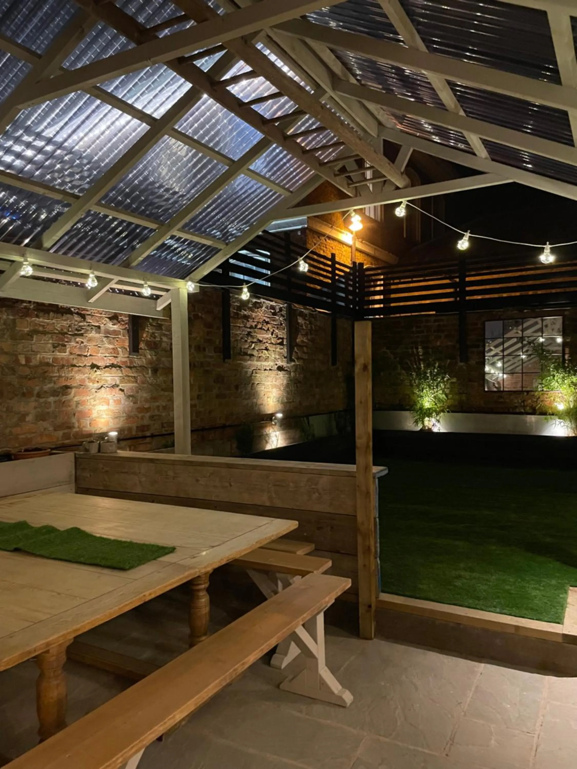 Patio in The Walled Garden at Cheshire Boutique Bathhouse