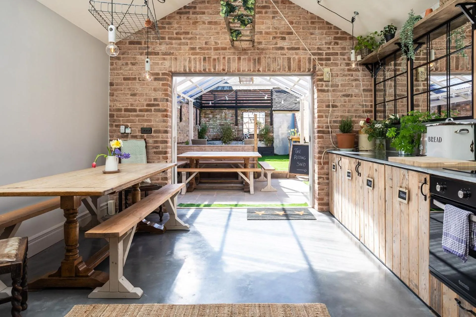 Patio in The Walled Garden at Cheshire Boutique Bathhouse