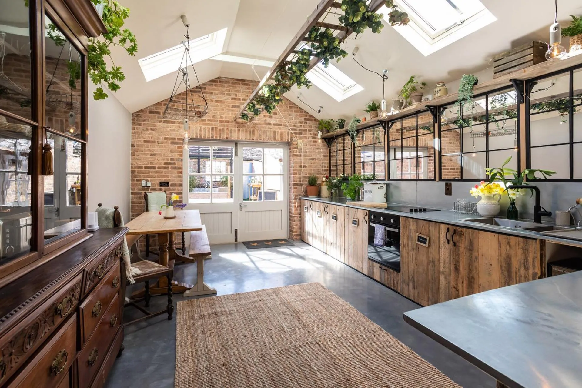 Kitchen or kitchenette in The Walled Garden at Cheshire Boutique Bathhouse