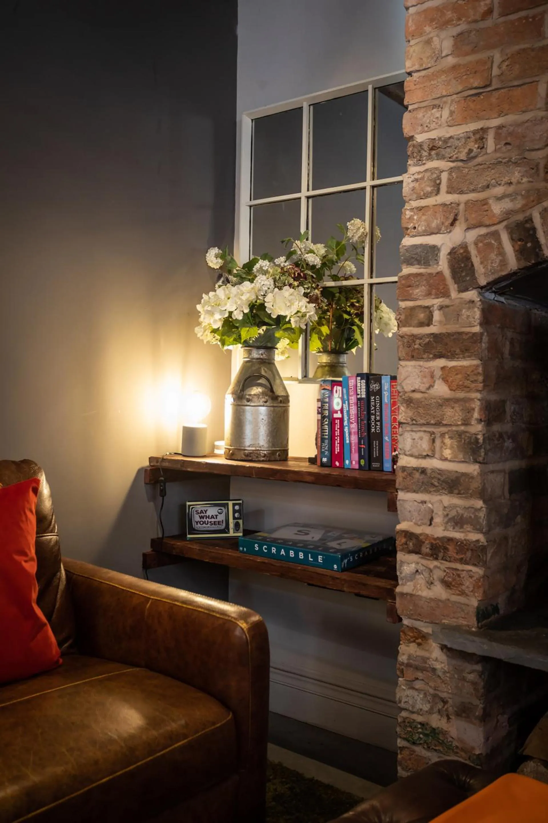 Living room in The Walled Garden at Cheshire Boutique Bathhouse