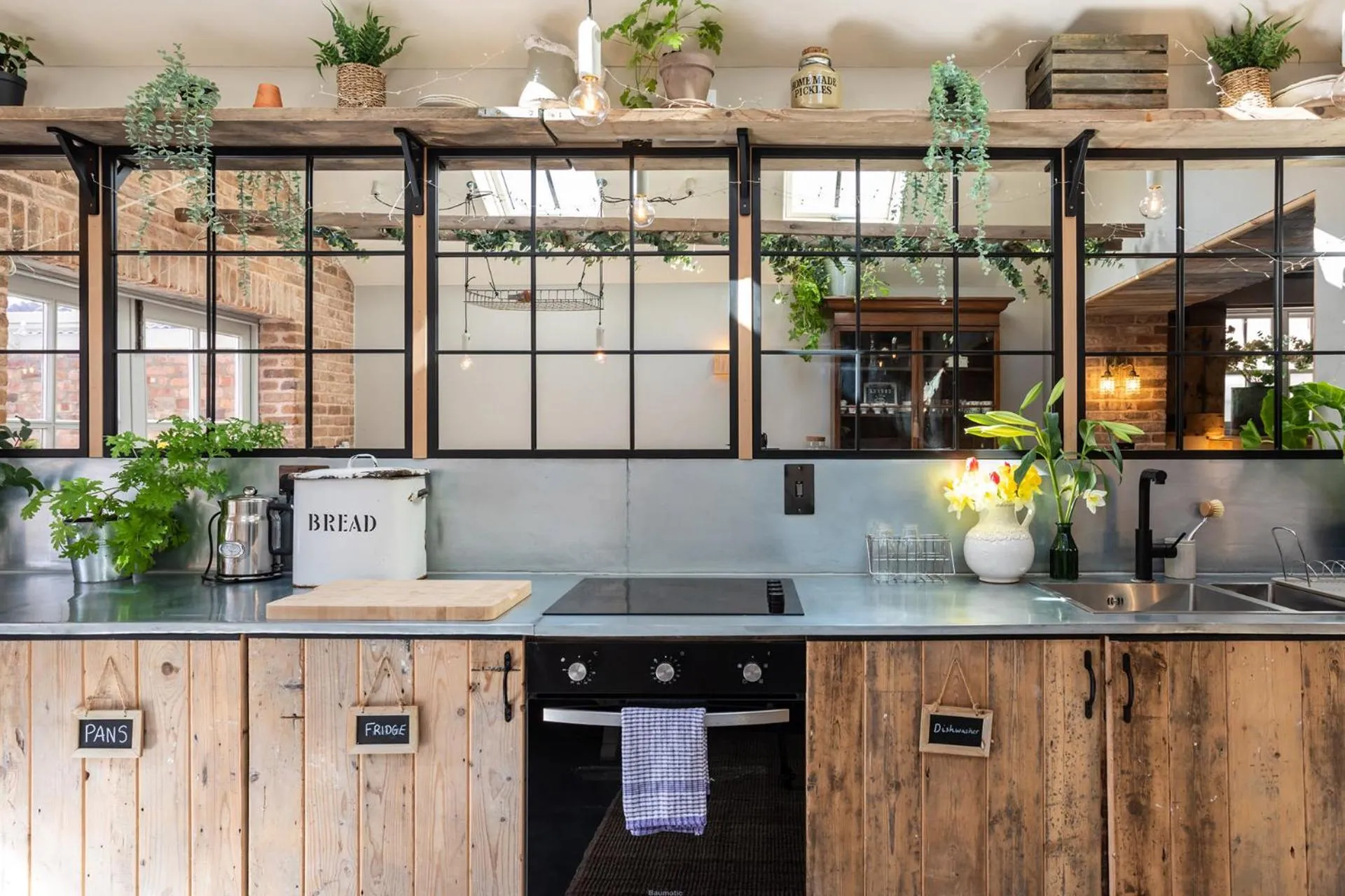 Kitchen or kitchenette in The Walled Garden at Cheshire Boutique Bathhouse