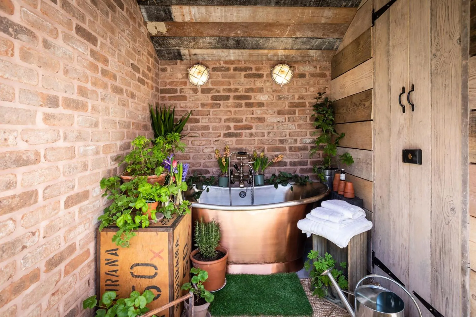 Garden in The Walled Garden at Cheshire Boutique Bathhouse