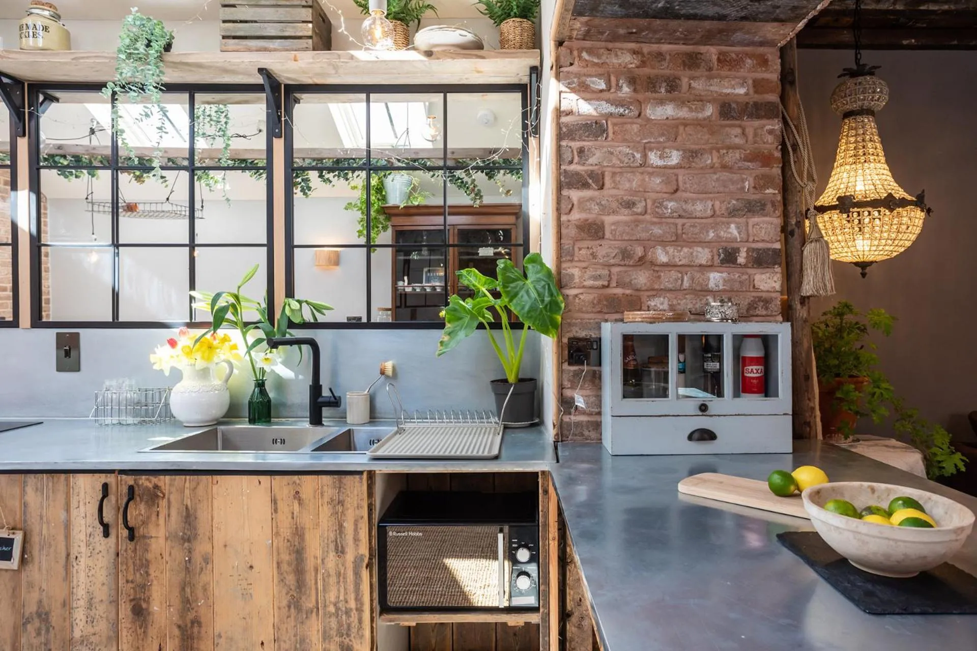 Kitchen or kitchenette in The Walled Garden at Cheshire Boutique Bathhouse