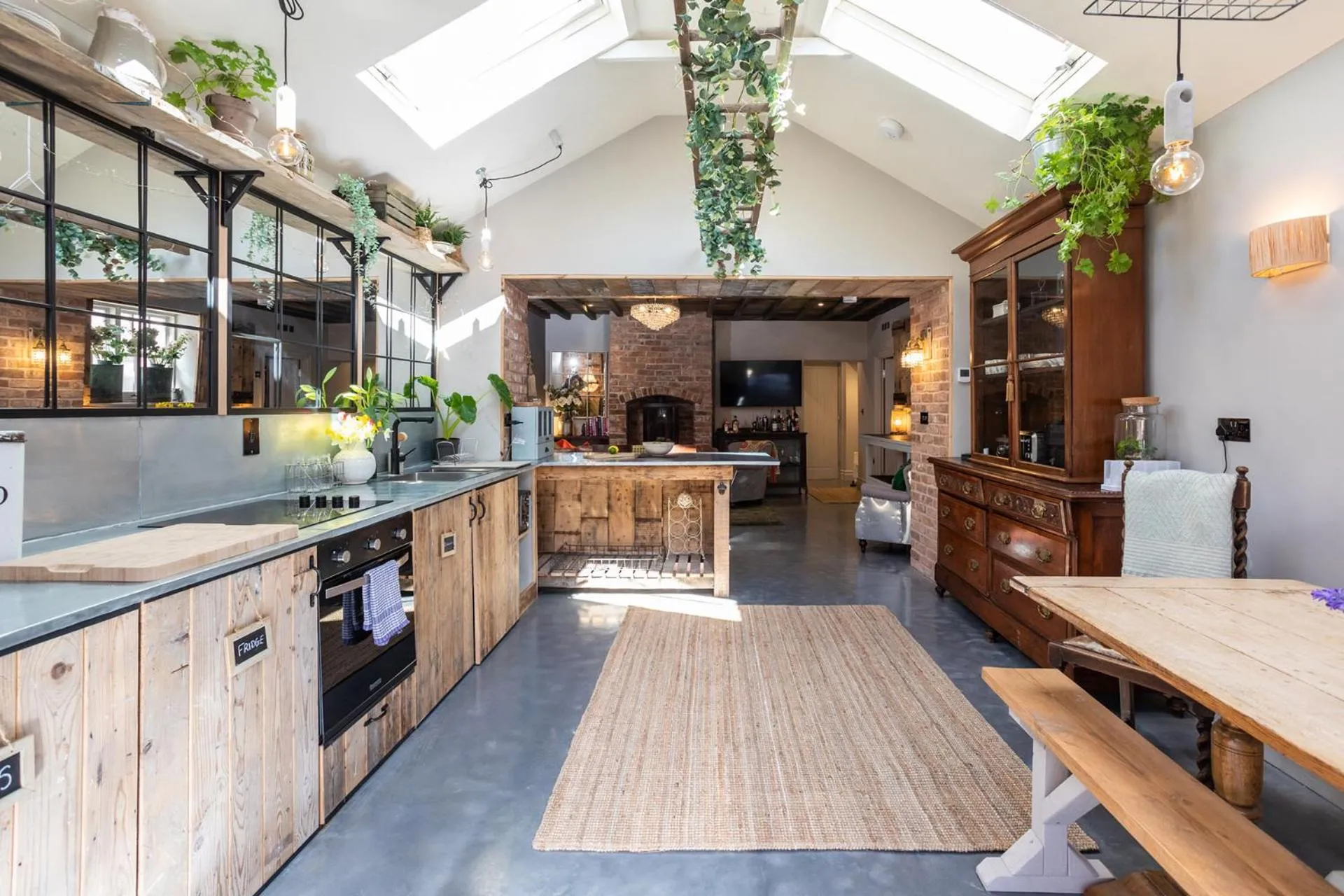 Kitchen or kitchenette in The Walled Garden at Cheshire Boutique Bathhouse