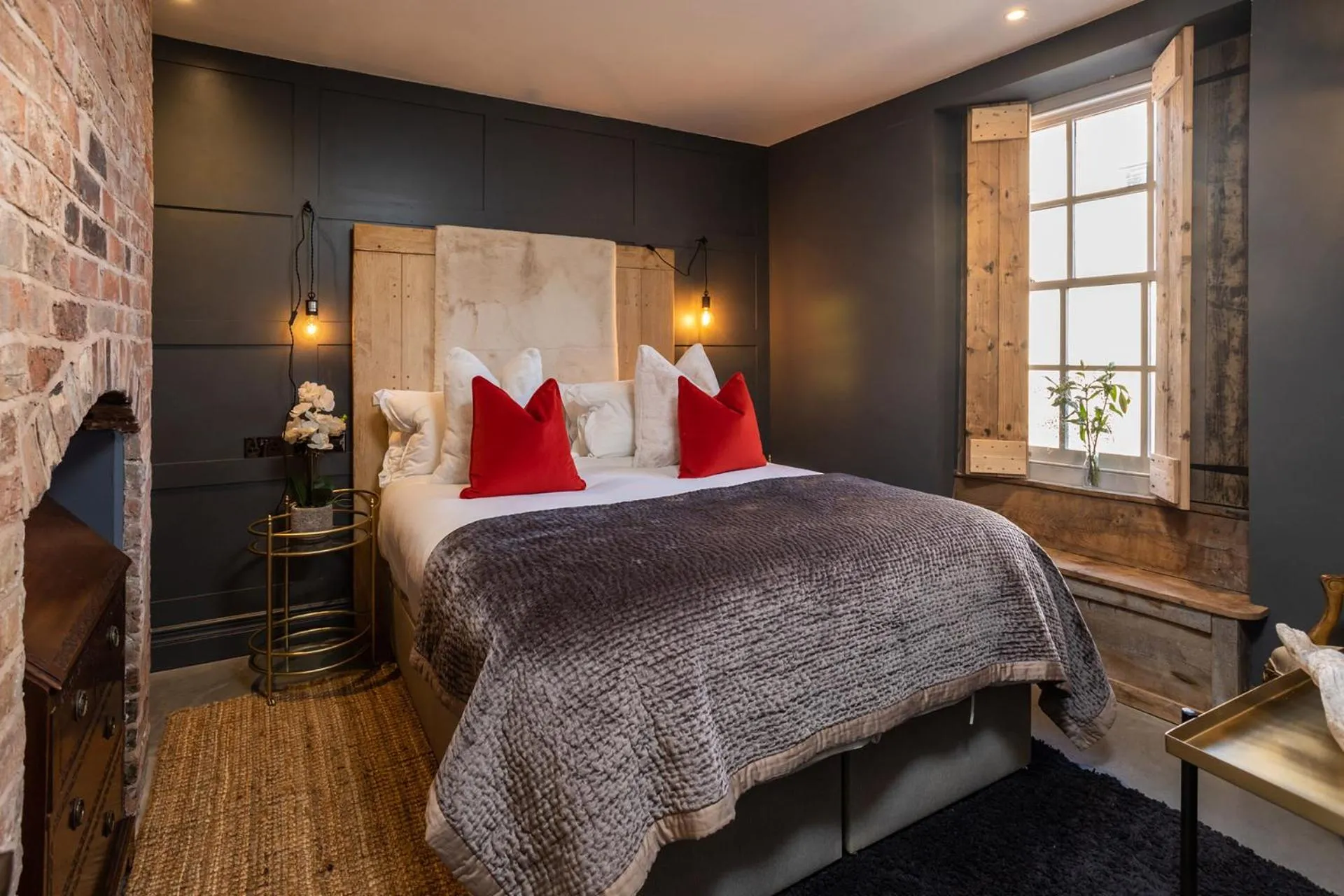 Bed in The Walled Garden at Cheshire Boutique Bathhouse