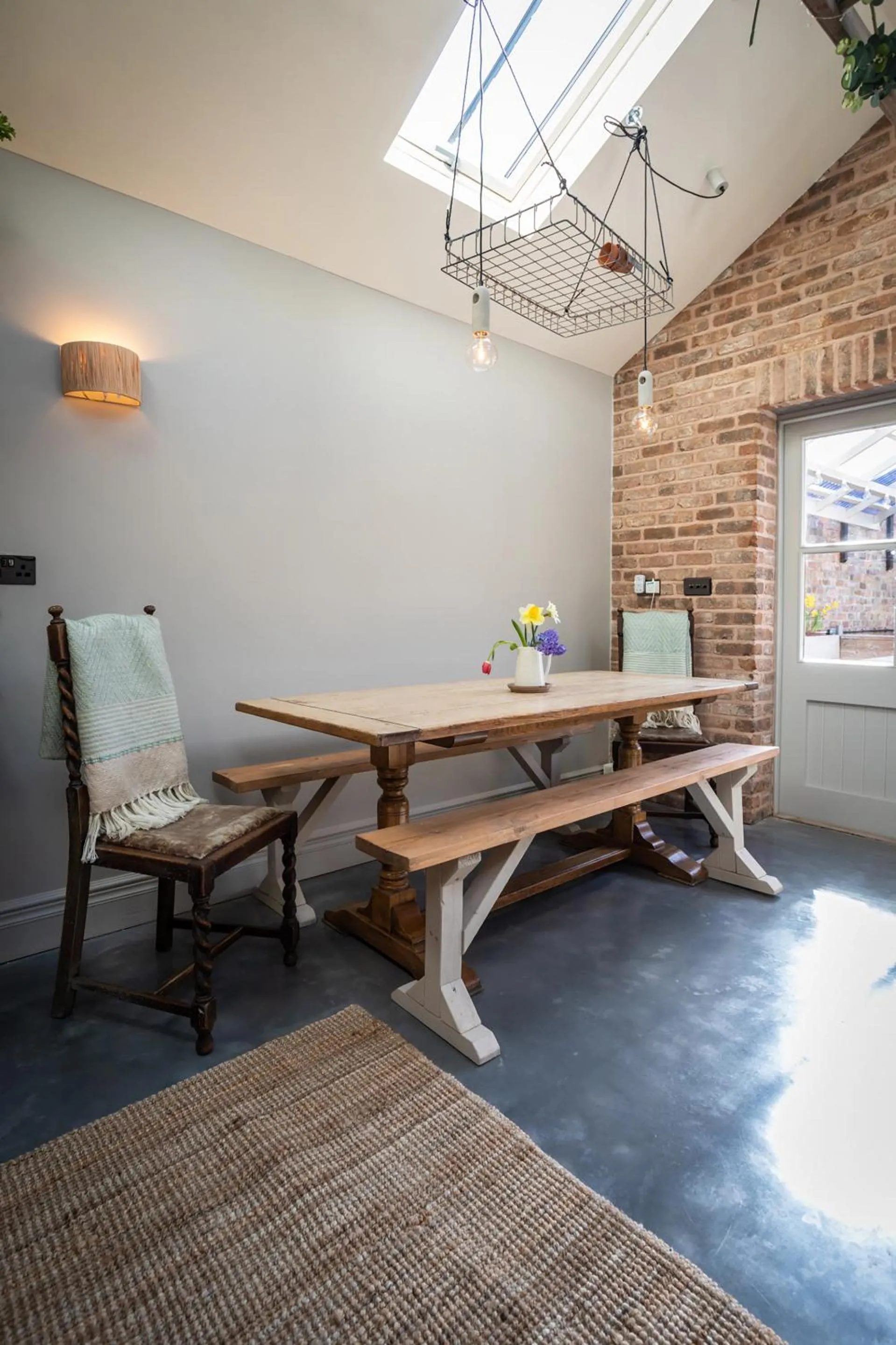 Seating area in The Walled Garden at Cheshire Boutique Bathhouse