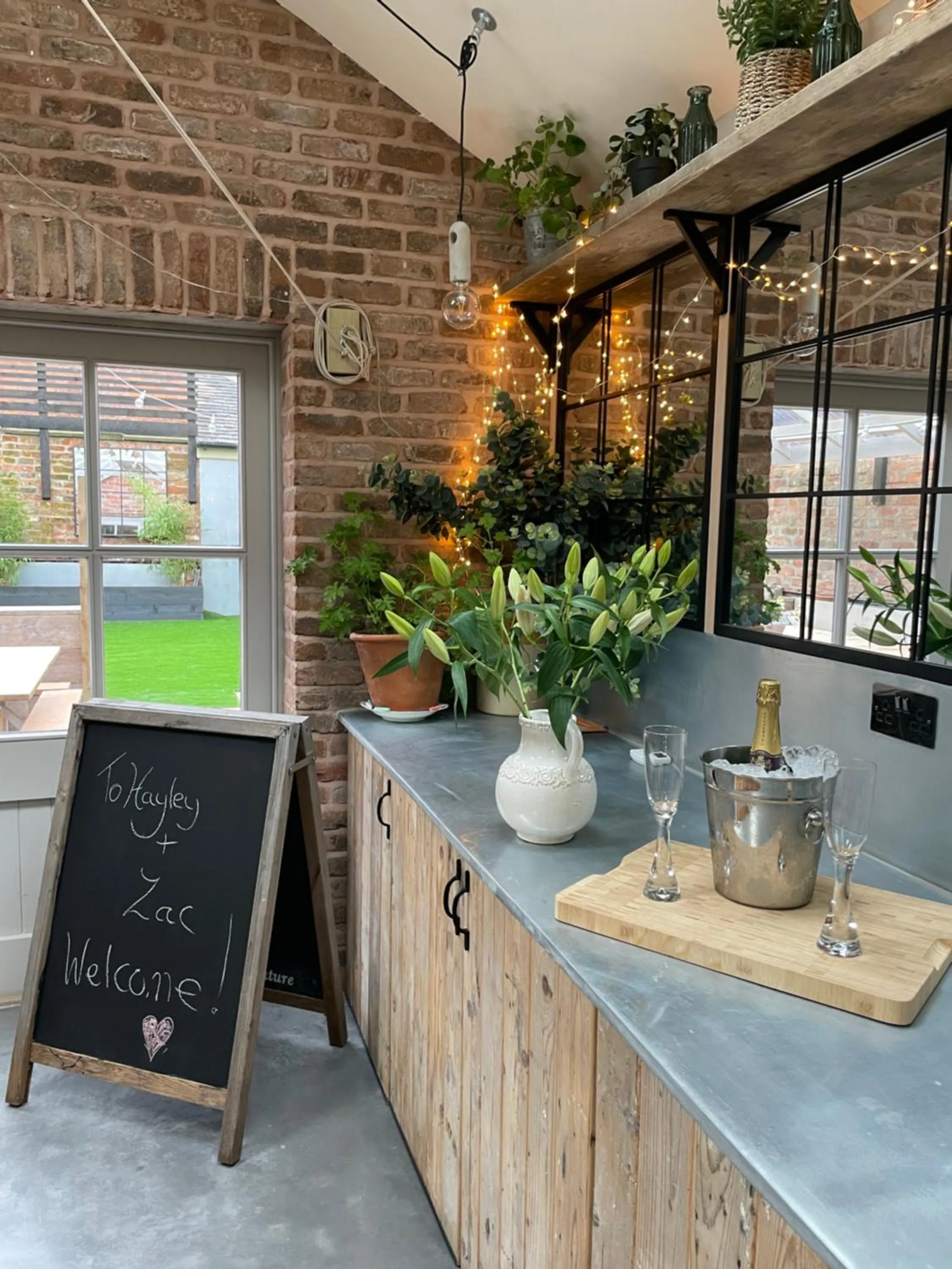 Kitchen or kitchenette in The Walled Garden at Cheshire Boutique Bathhouse