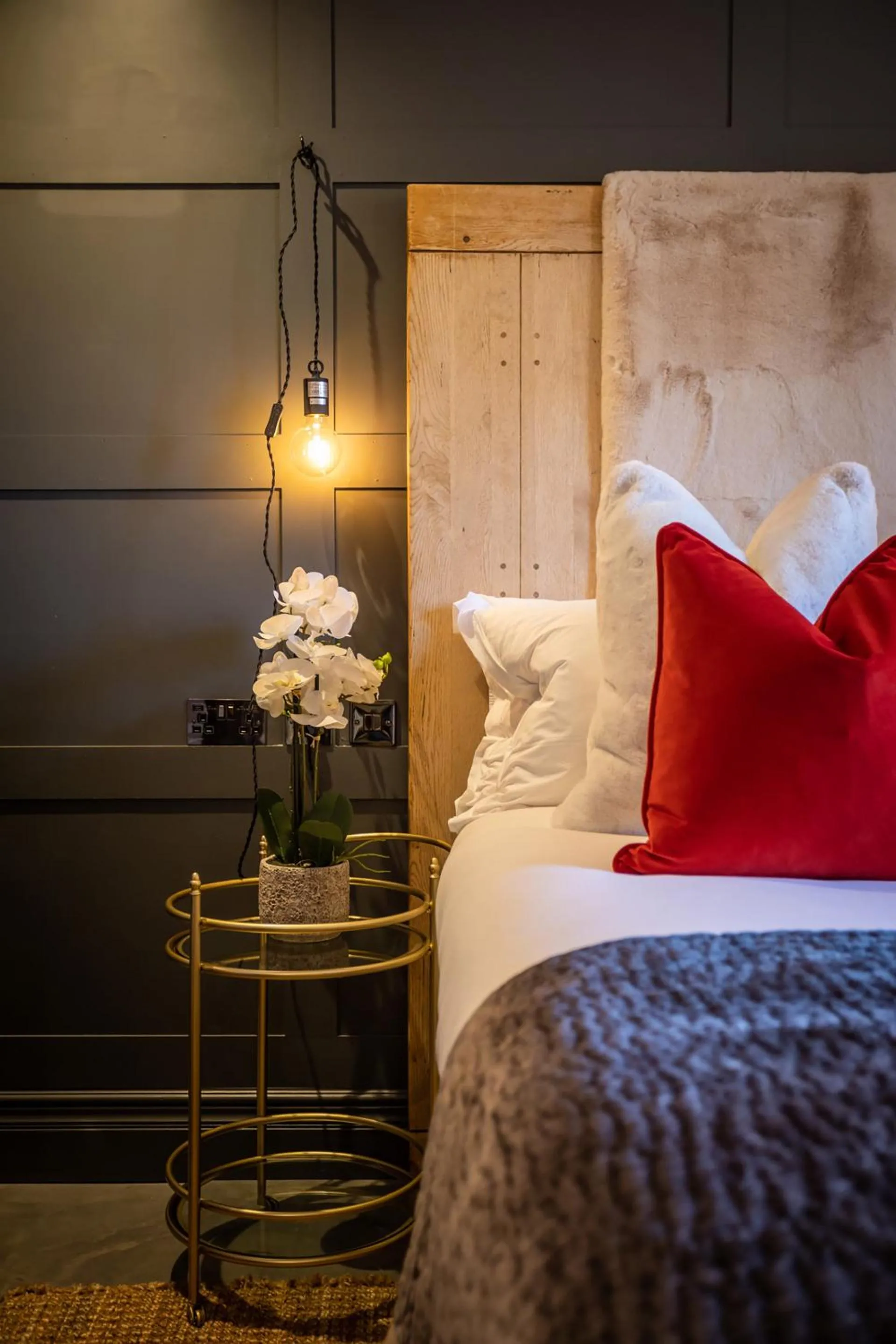 Bed in The Walled Garden at Cheshire Boutique Bathhouse