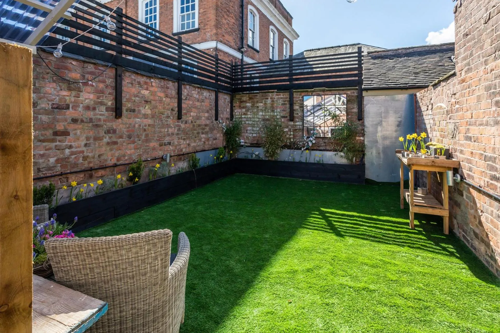 Spring in The Walled Garden at Cheshire Boutique Bathhouse