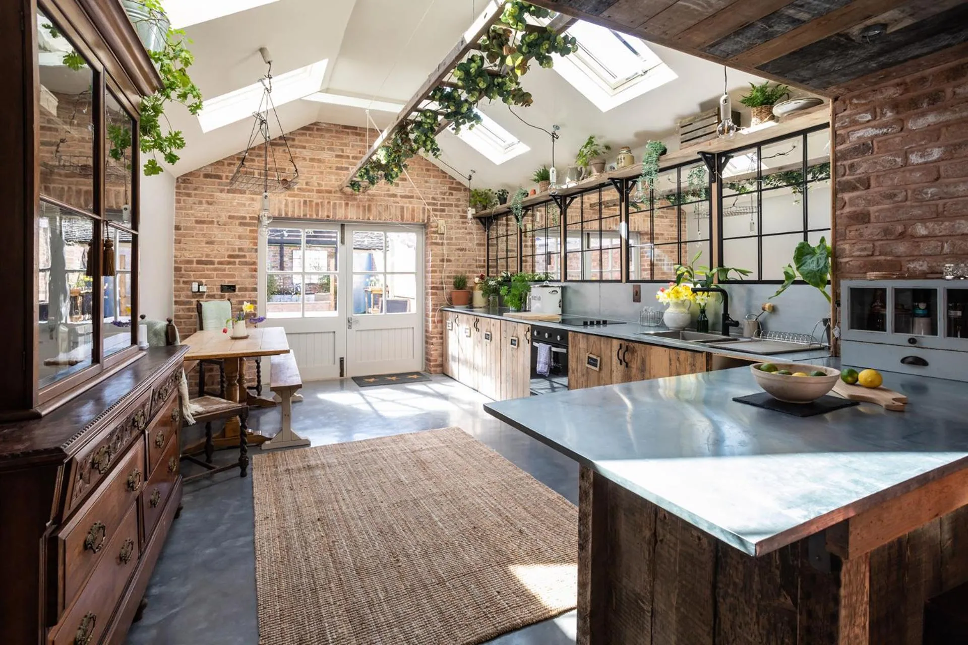 Kitchen or kitchenette in The Walled Garden at Cheshire Boutique Bathhouse