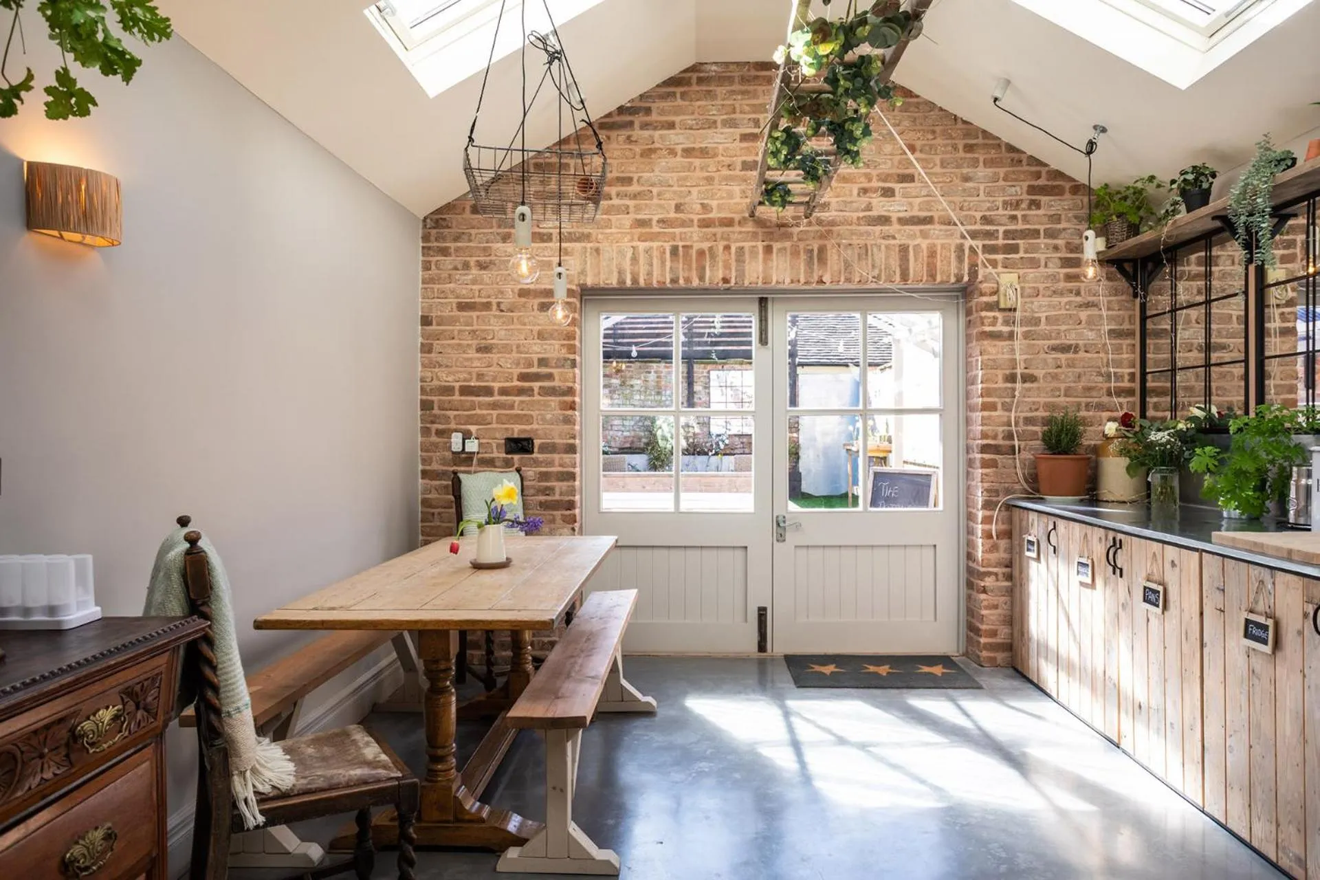 Kitchen or kitchenette in The Walled Garden at Cheshire Boutique Bathhouse