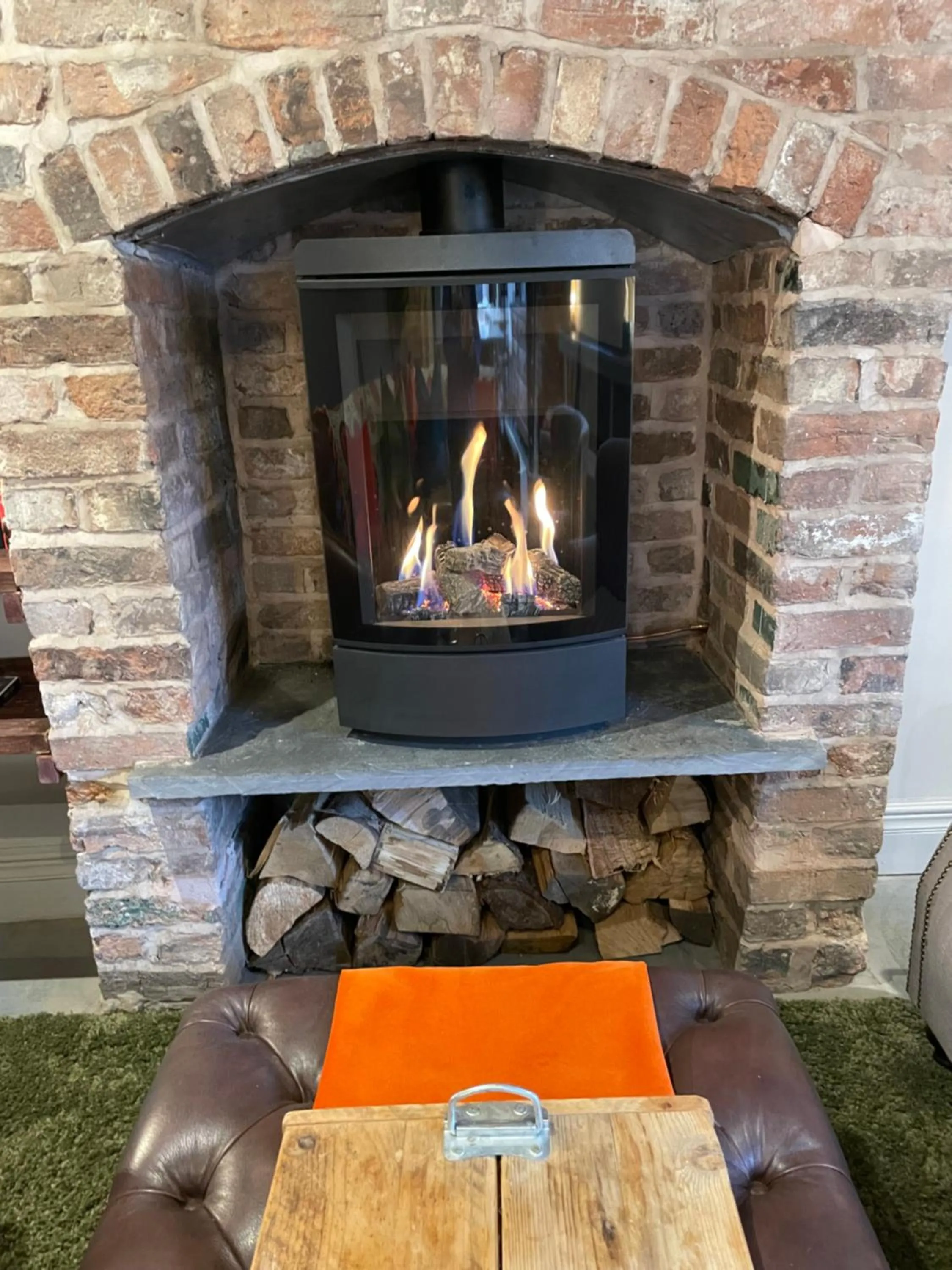 Living room in The Walled Garden at Cheshire Boutique Bathhouse
