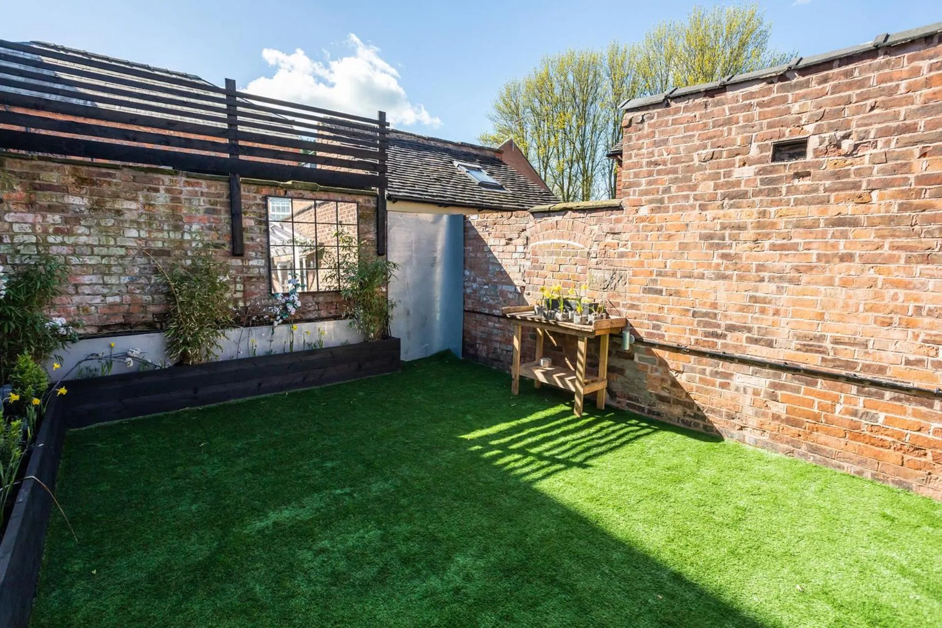 Patio in The Walled Garden at Cheshire Boutique Bathhouse