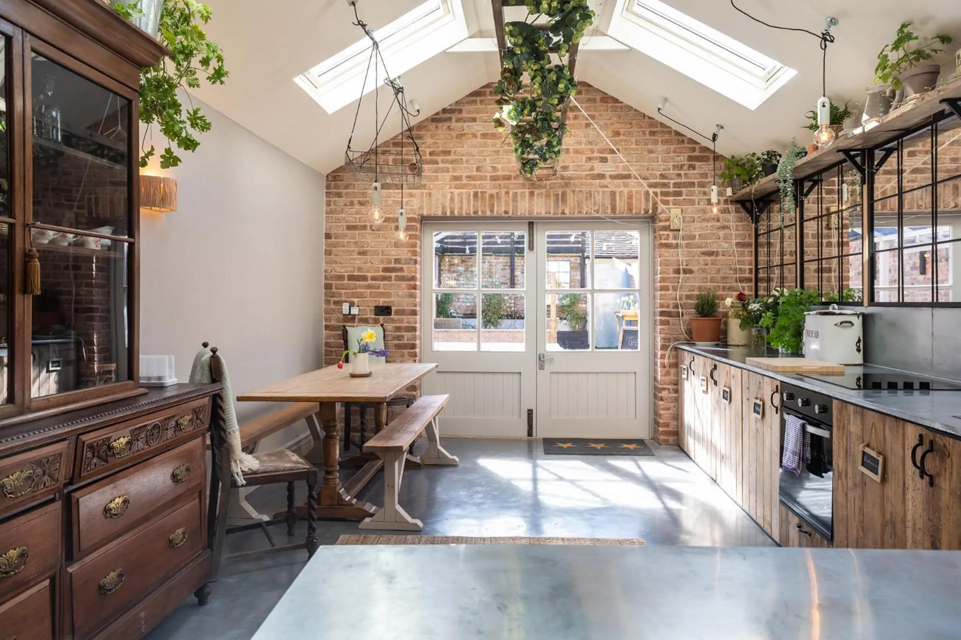 Kitchen or kitchenette in The Walled Garden at Cheshire Boutique Bathhouse