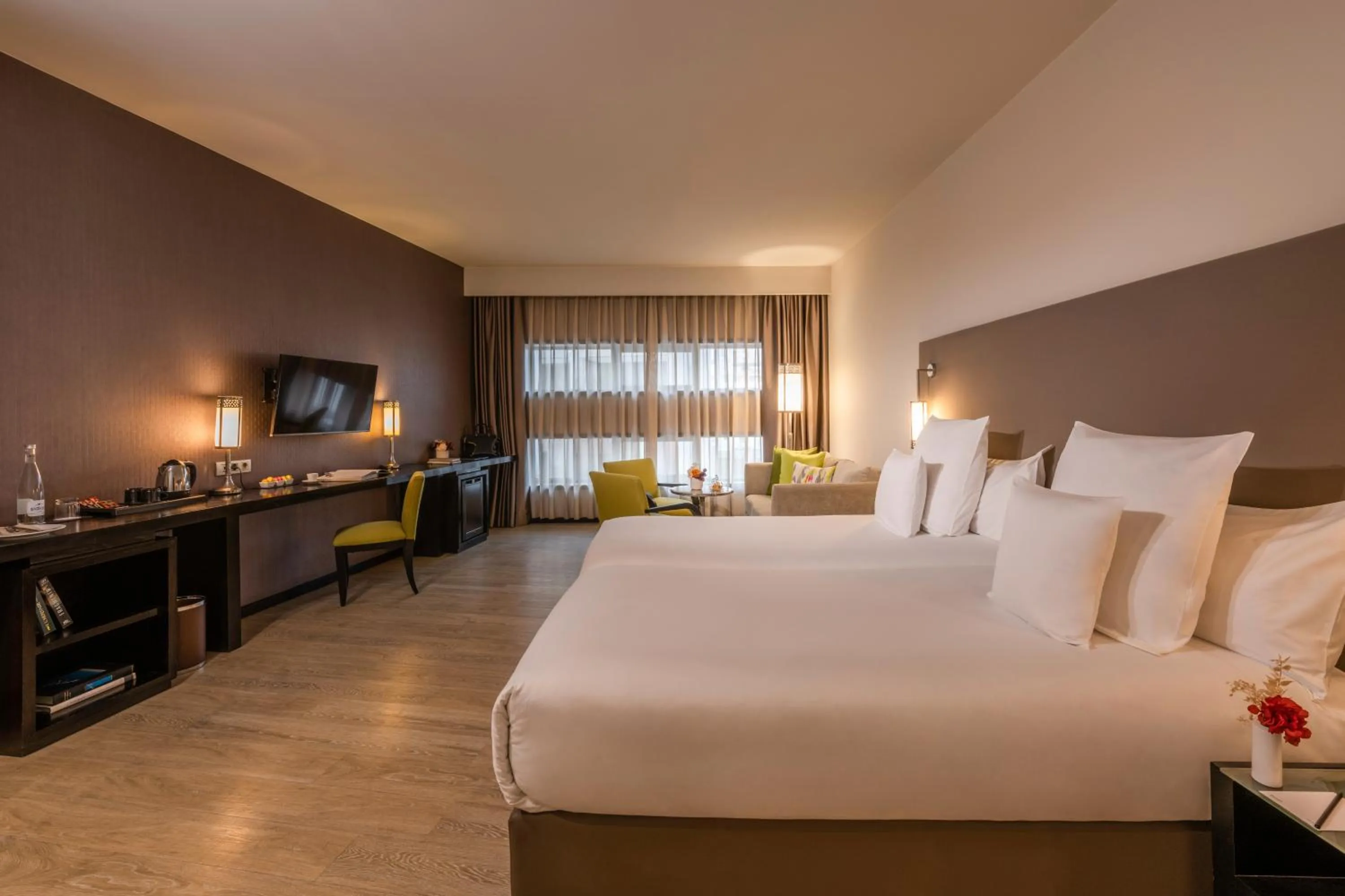 Communal lounge/ TV room, Bed in Barceló Casablanca