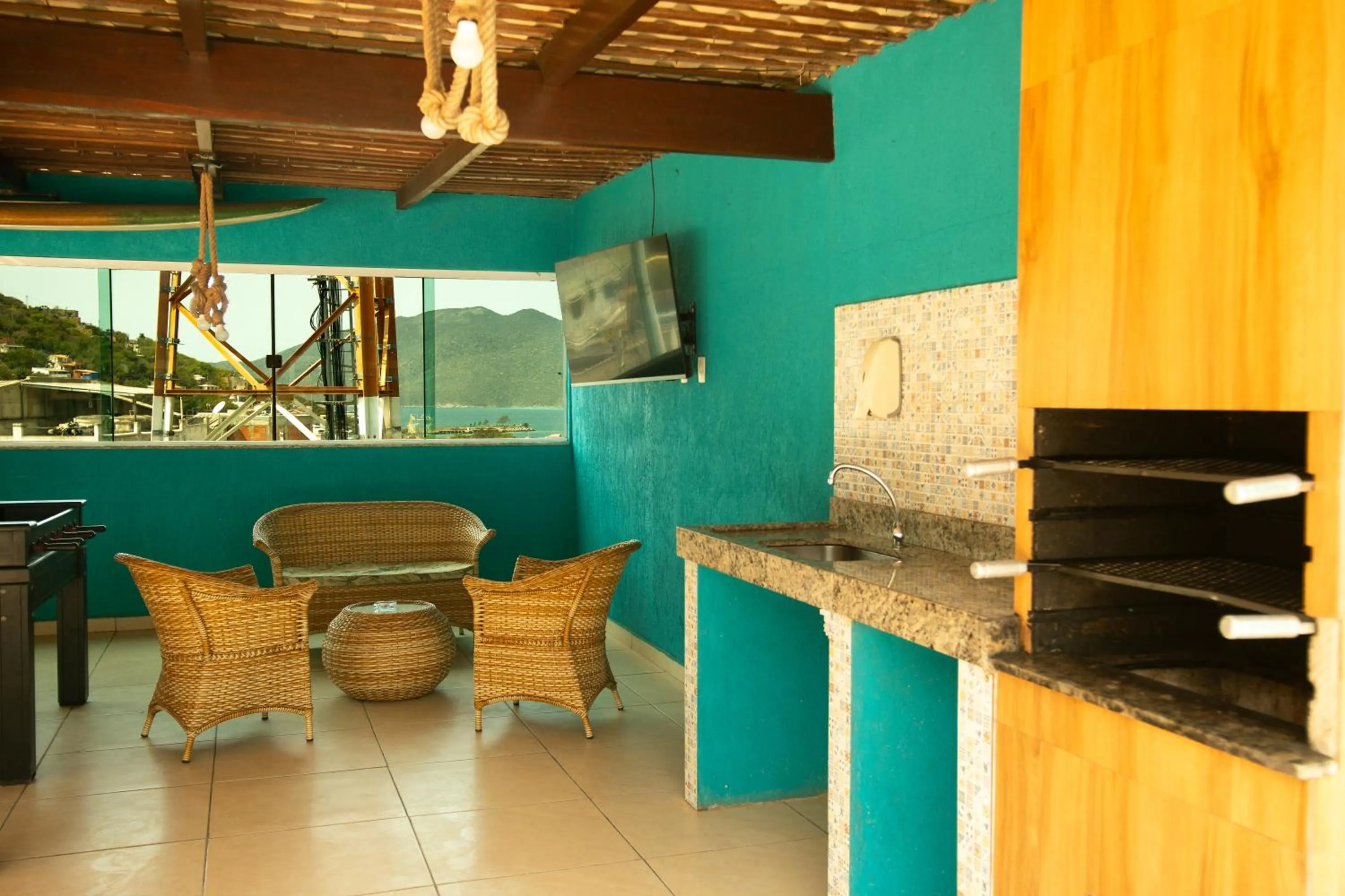 Seating area in Pousada Mirante da Prainha