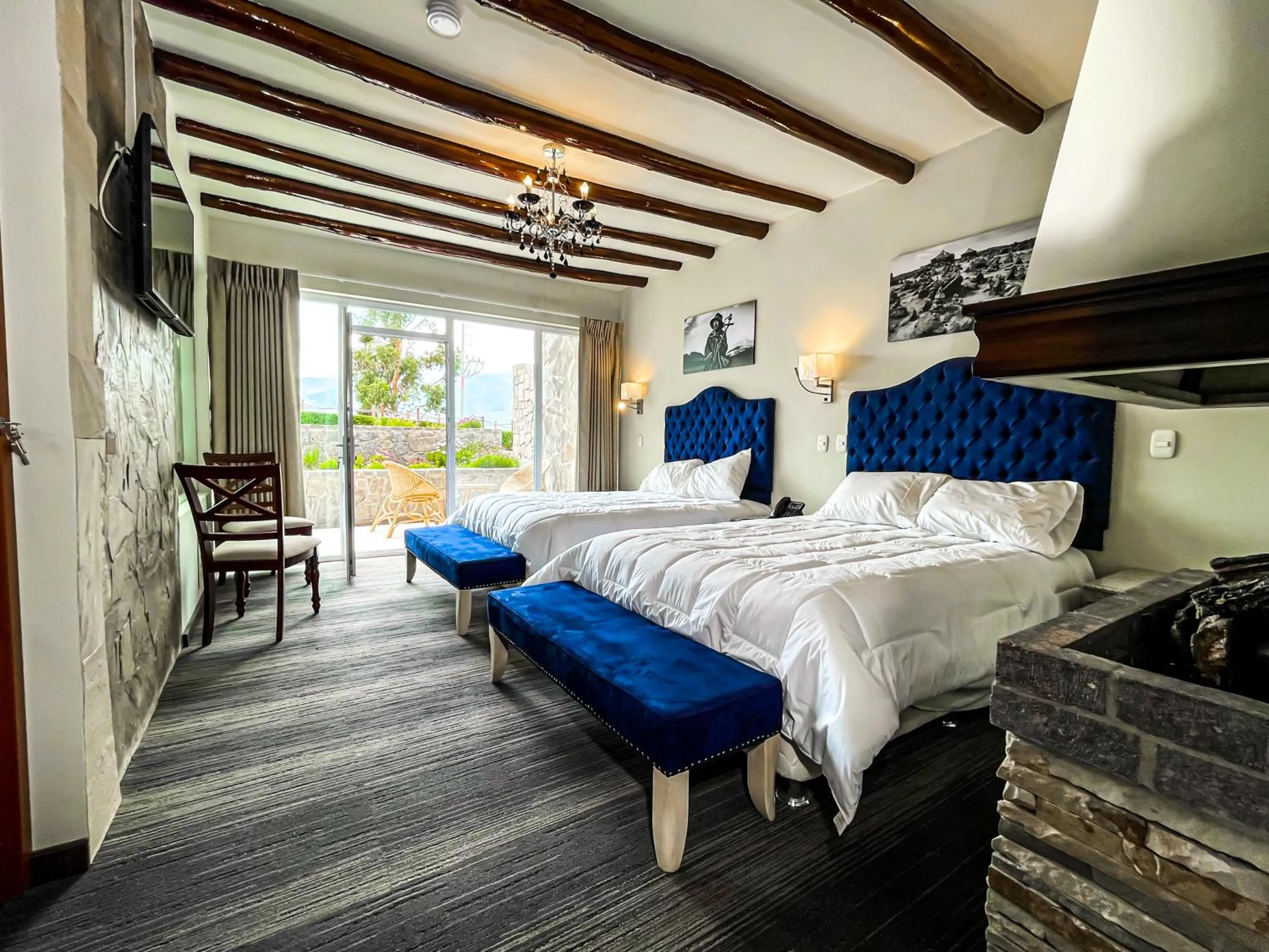 Bed in Hotel Puerta del Sol Colca