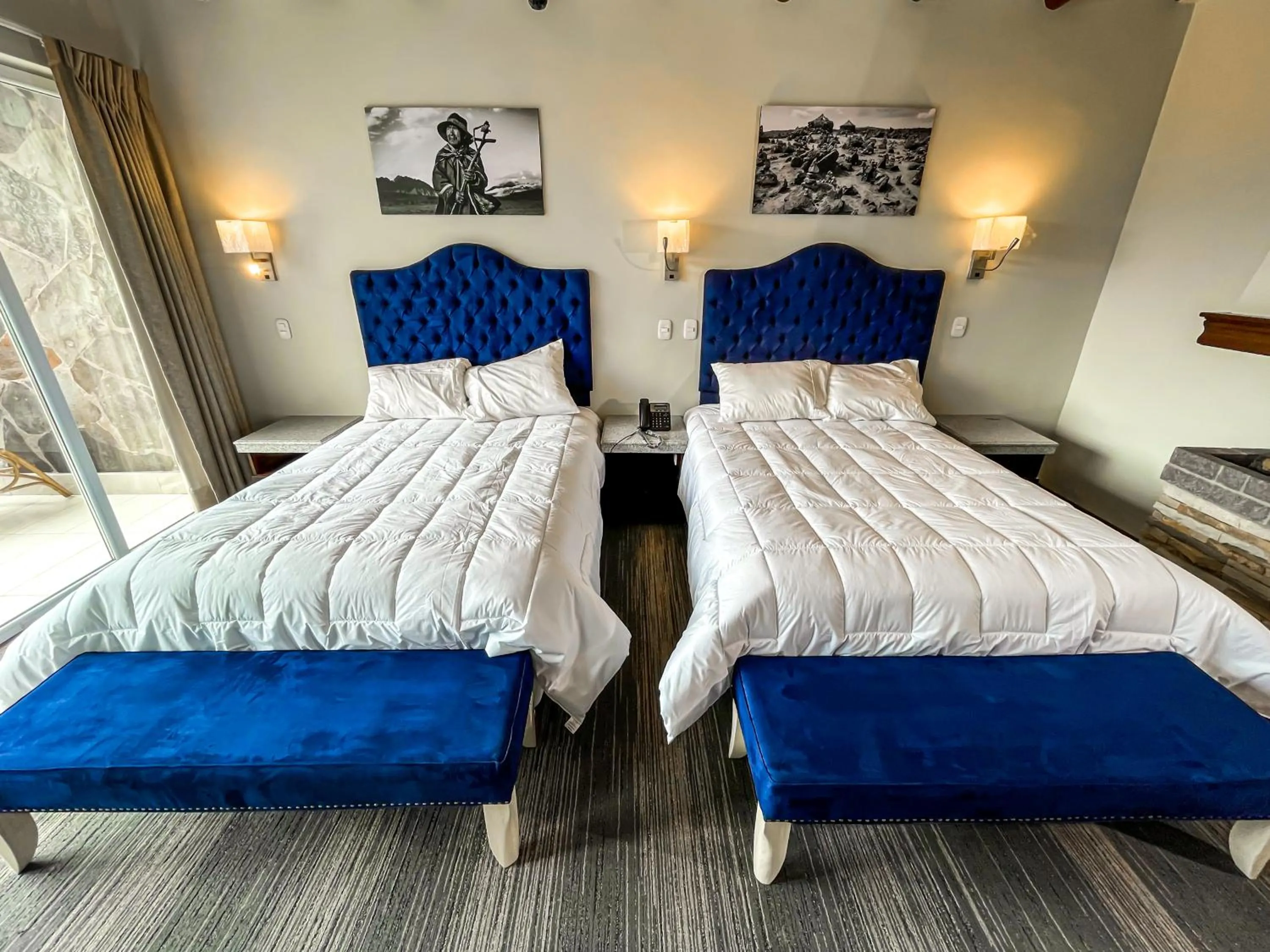 Bed in Hotel Puerta del Sol Colca