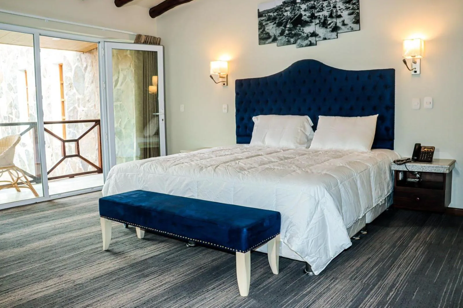 Bed in Hotel Puerta del Sol Colca