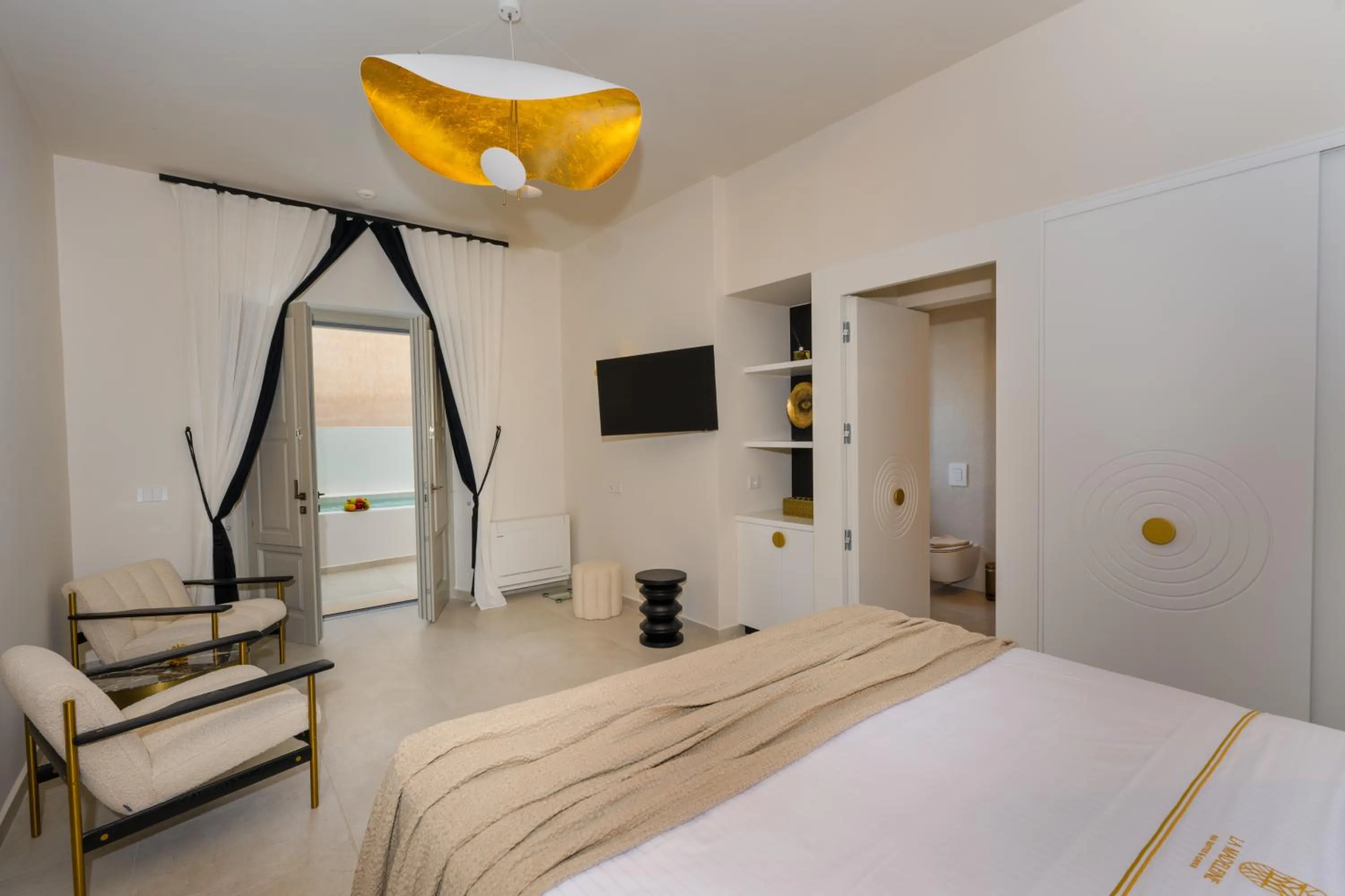 Bedroom, Bed in La Madeleine Oia