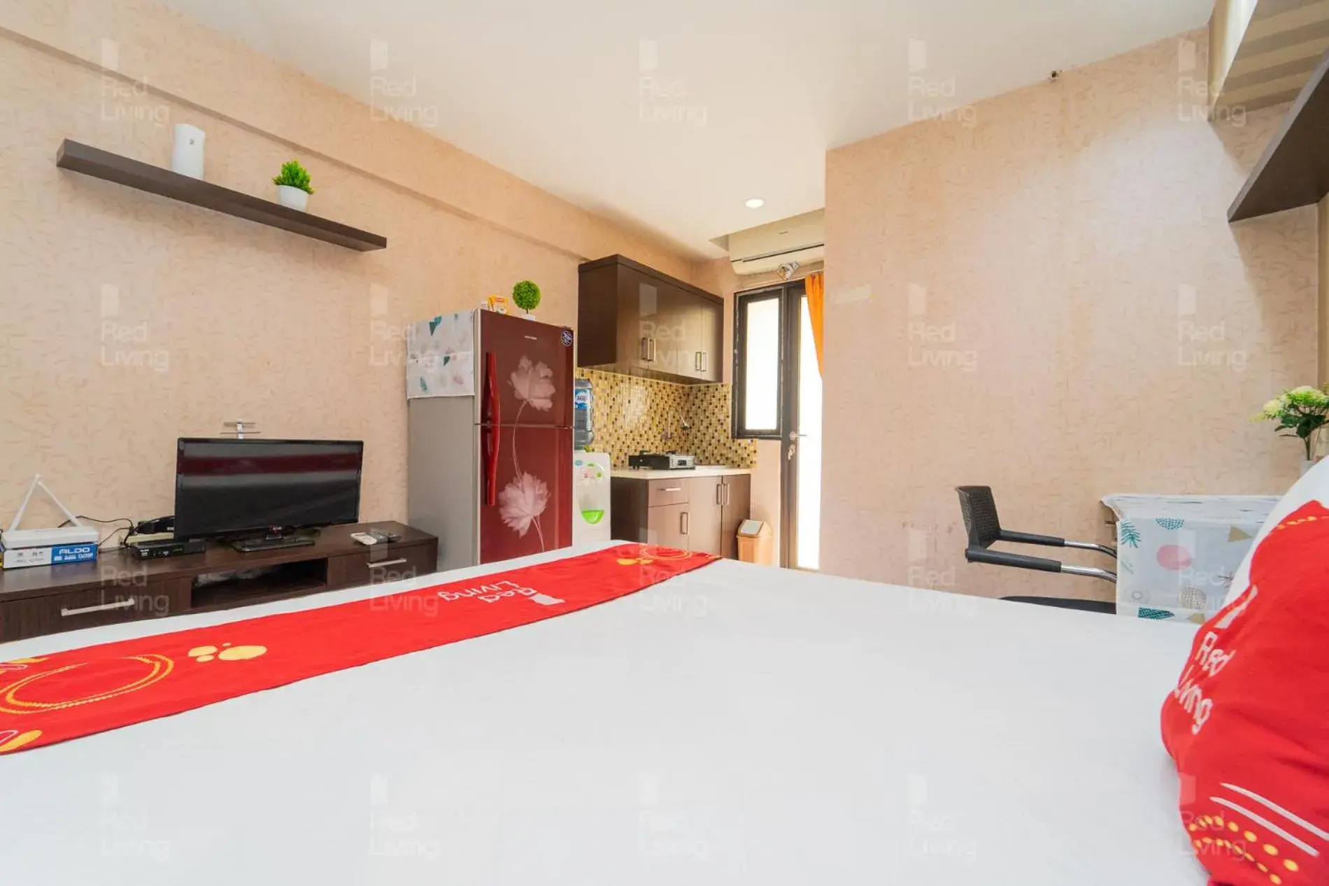 Bedroom, Bed in RedLiving Apartemen Kebagusan City - Nuna Rooms Bedroom, Bed in RedLiving Apartemen Kebagusan City - Nuna Rooms