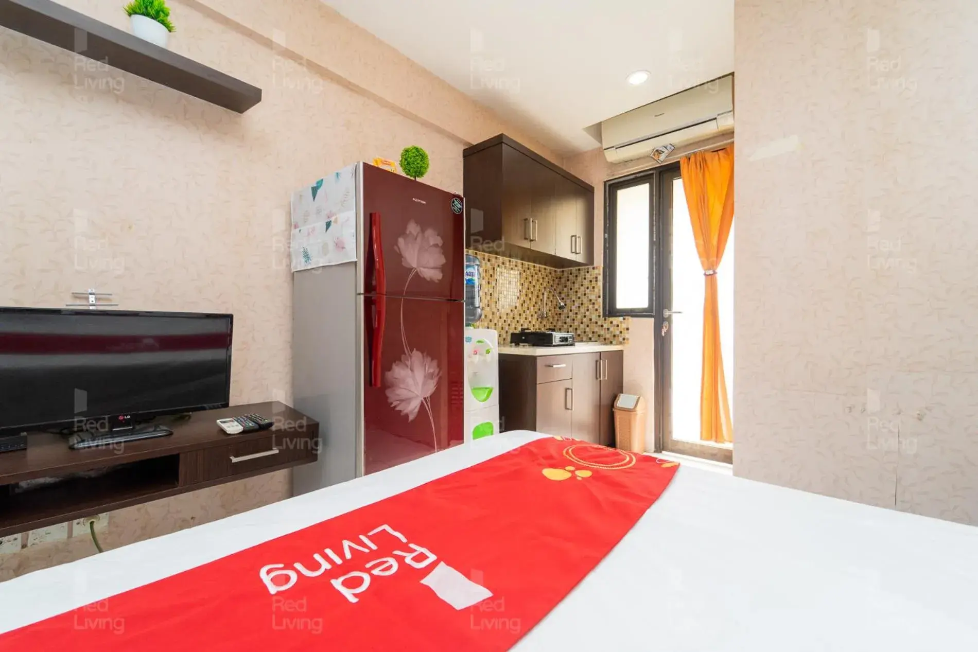 Bedroom, Bed in RedLiving Apartemen Kebagusan City - Nuna Rooms Bedroom, Bed in RedLiving Apartemen Kebagusan City - Nuna Rooms