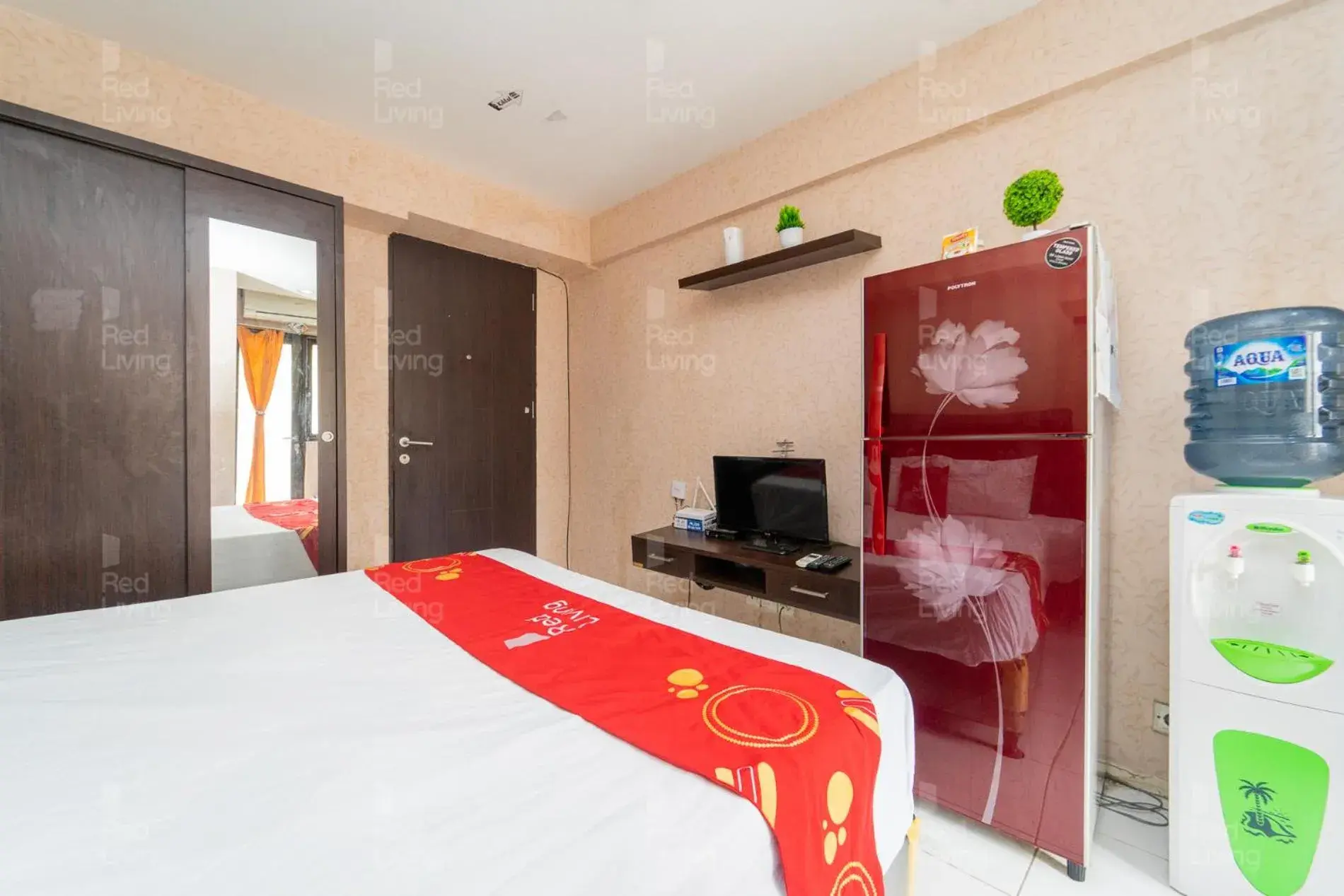 Bedroom, Bed in RedLiving Apartemen Kebagusan City - Nuna Rooms Bedroom, Bed in RedLiving Apartemen Kebagusan City - Nuna Rooms