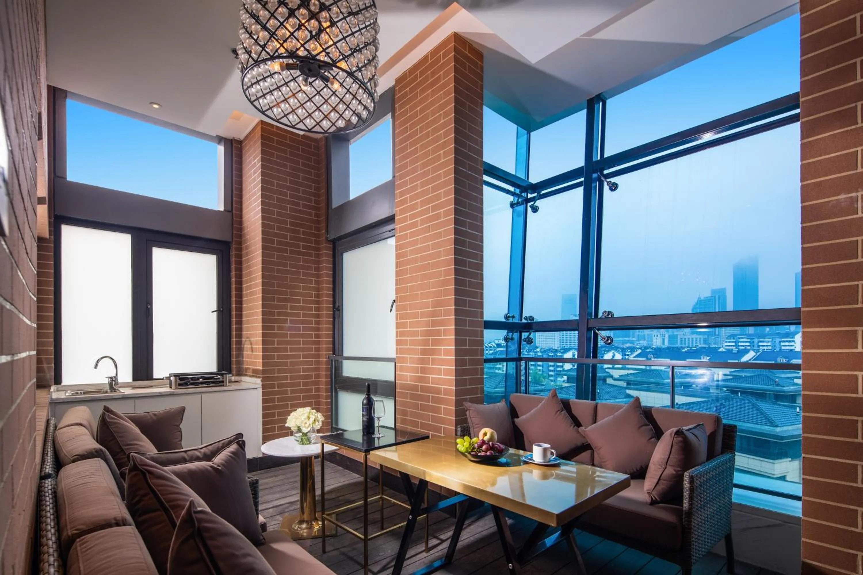 Balcony/Terrace in Rocase Boutique Hotel Wuxi