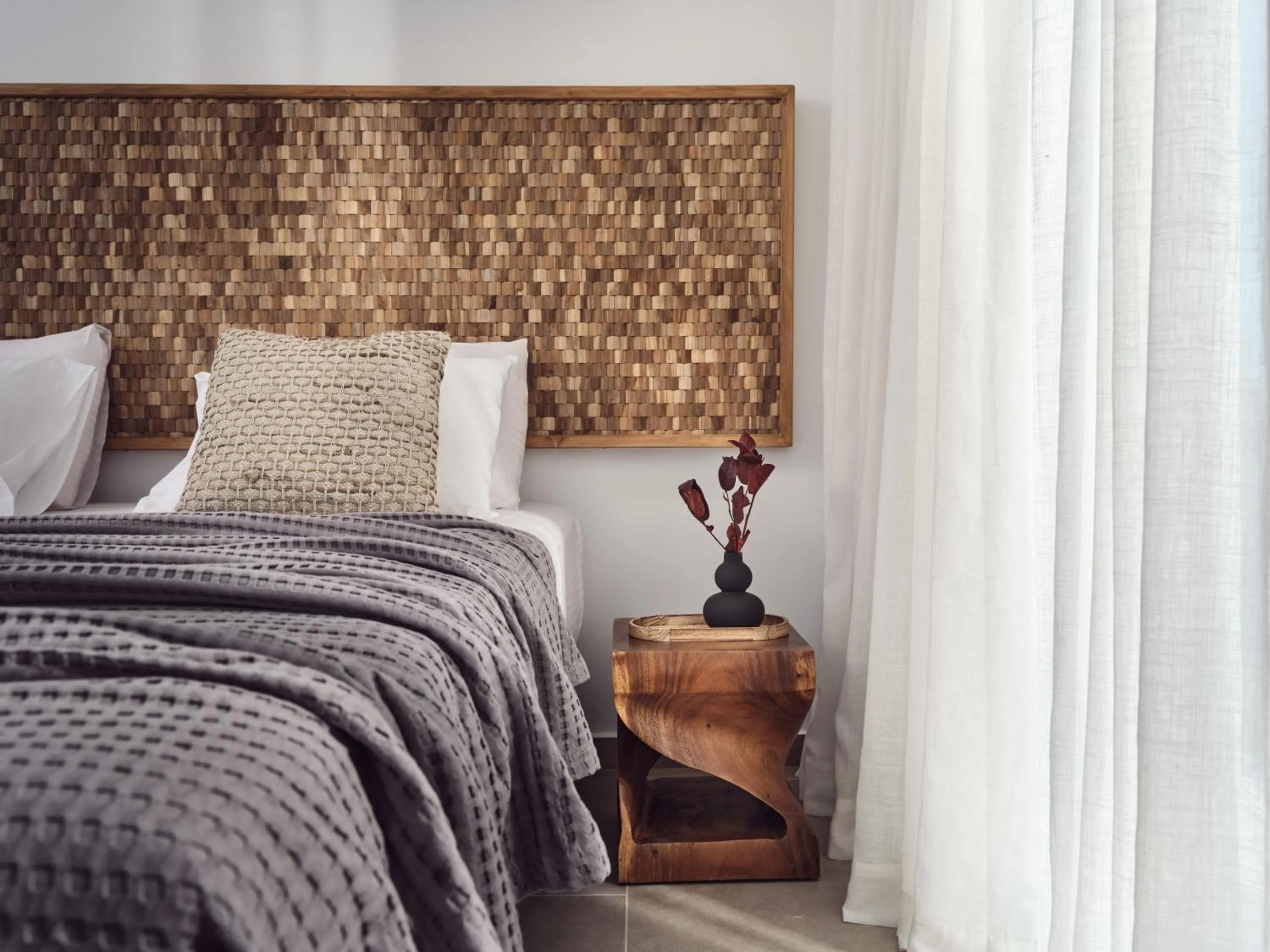 Bedroom, Bed in Estelle Villa, a Flamboyant Escape with Pool, By ThinkVilla