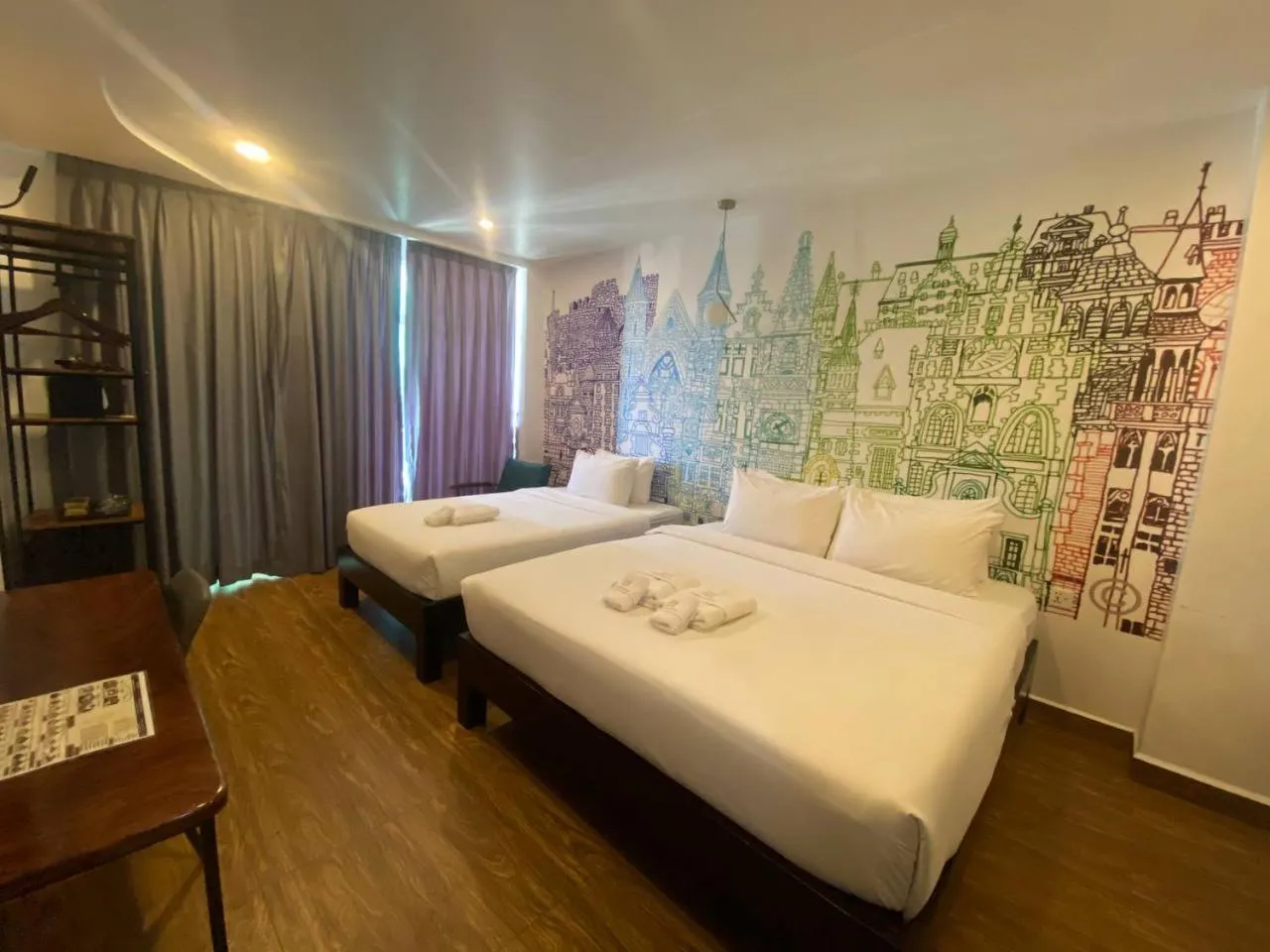 Bed in Times Hotel at Bassac Lane