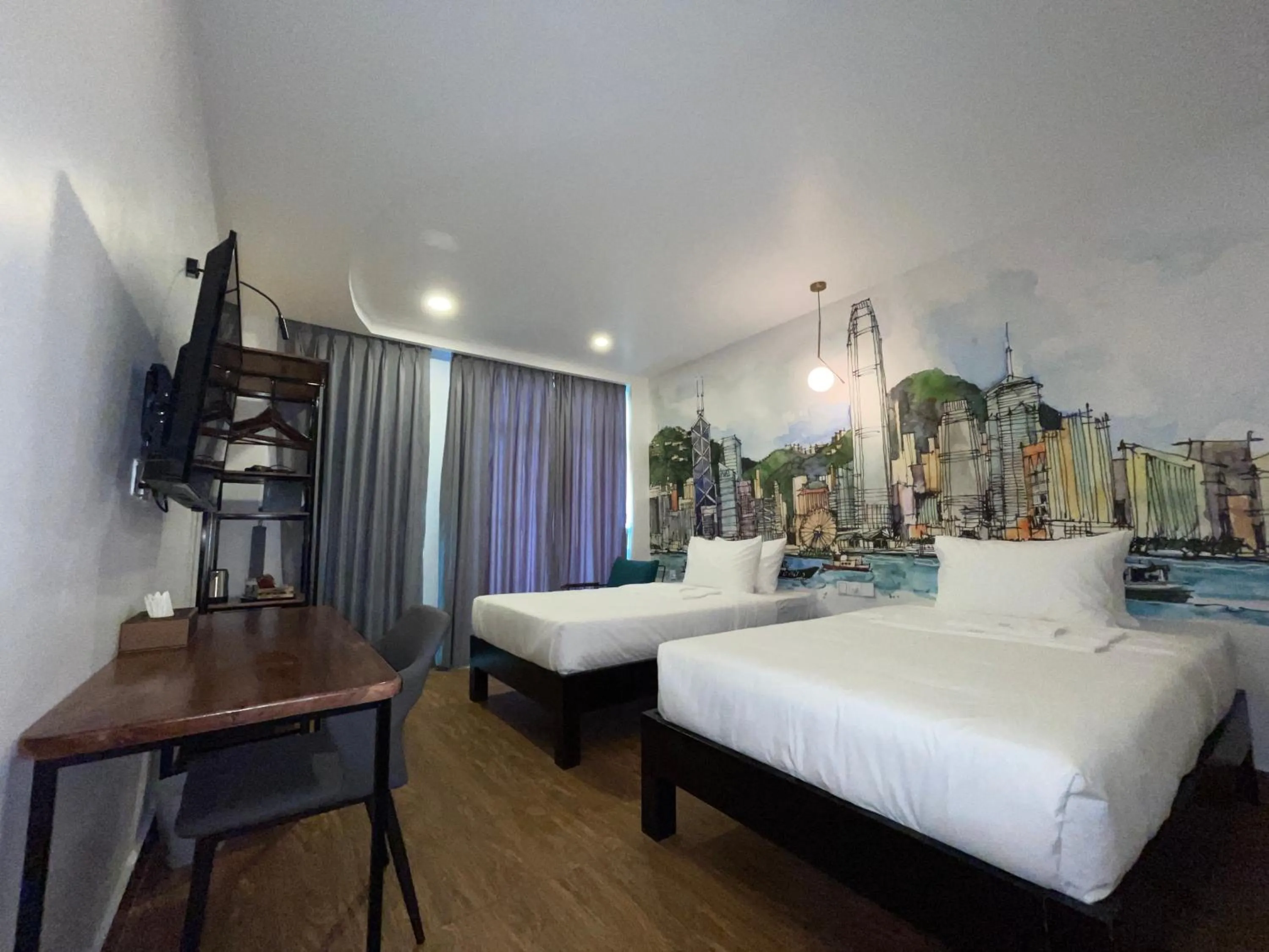 Bed in Times Hotel at Bassac Lane