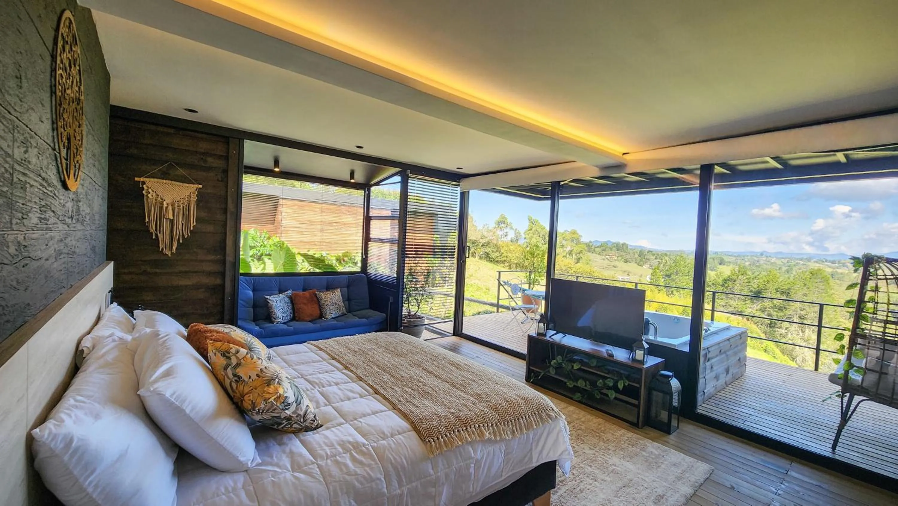 View (from property/room), Bed in Cumbres Luxury Glamping