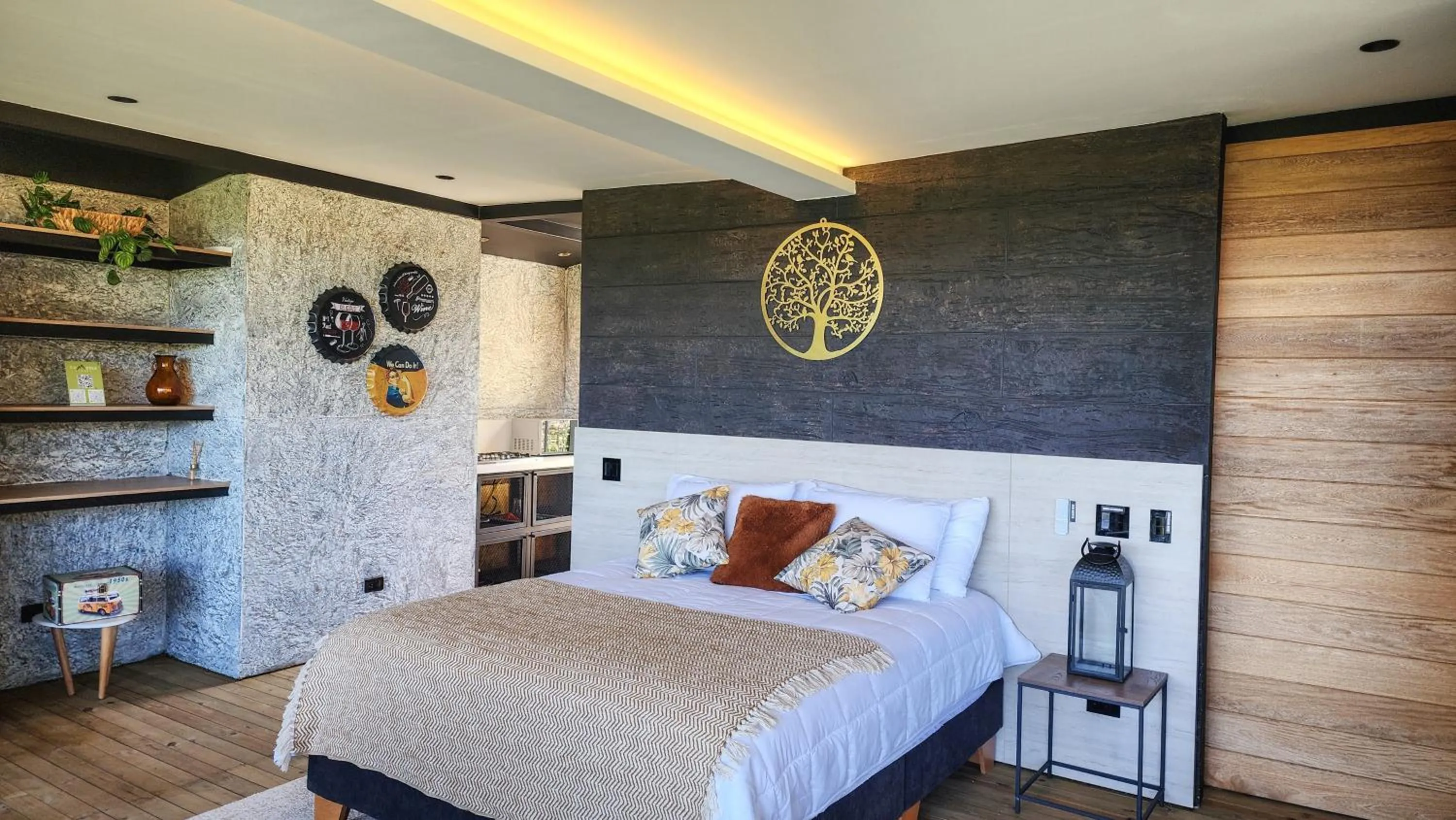 Bed in Cumbres Luxury Glamping