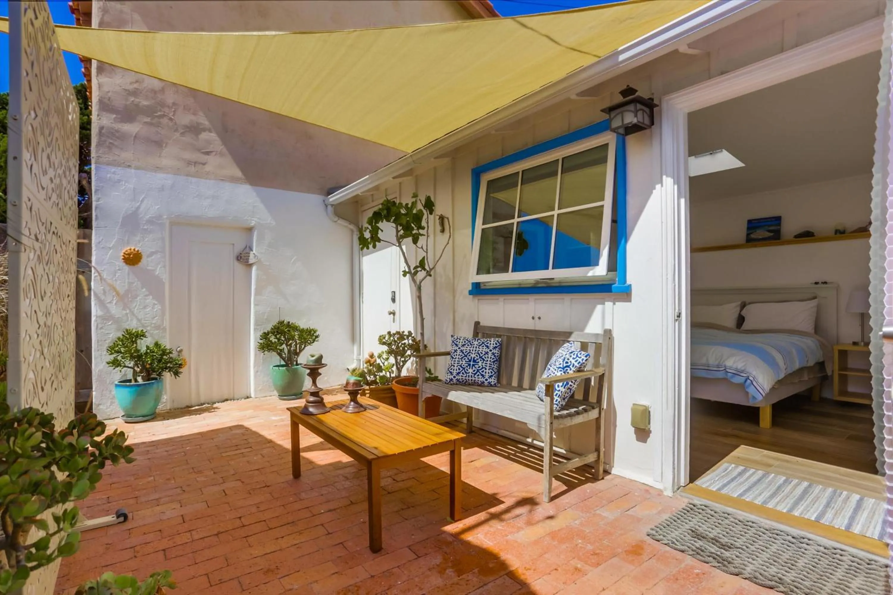 Bed in Surf and Sand Beach Bungalow