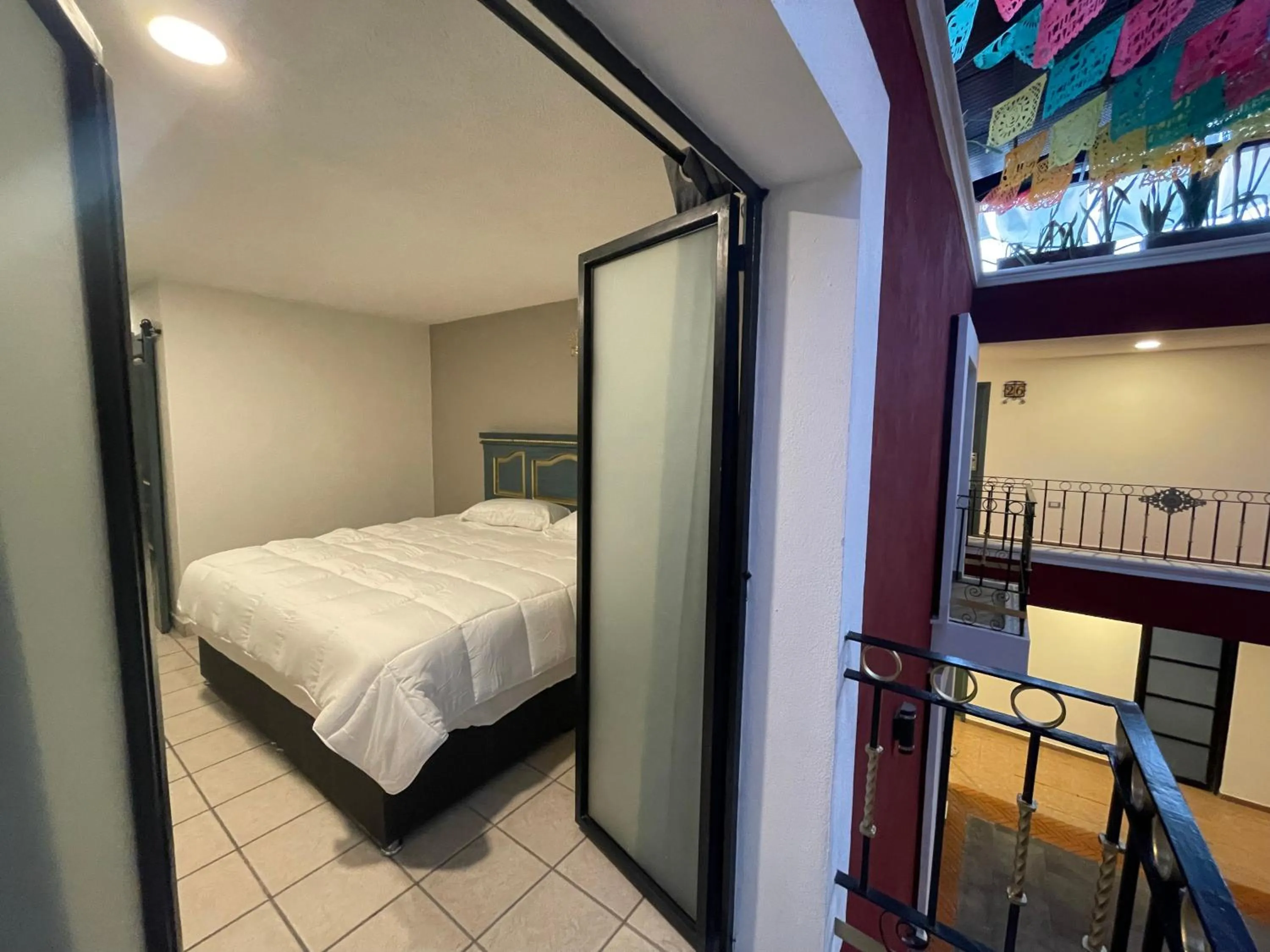 Bed in Hotel Casa Real Cholula