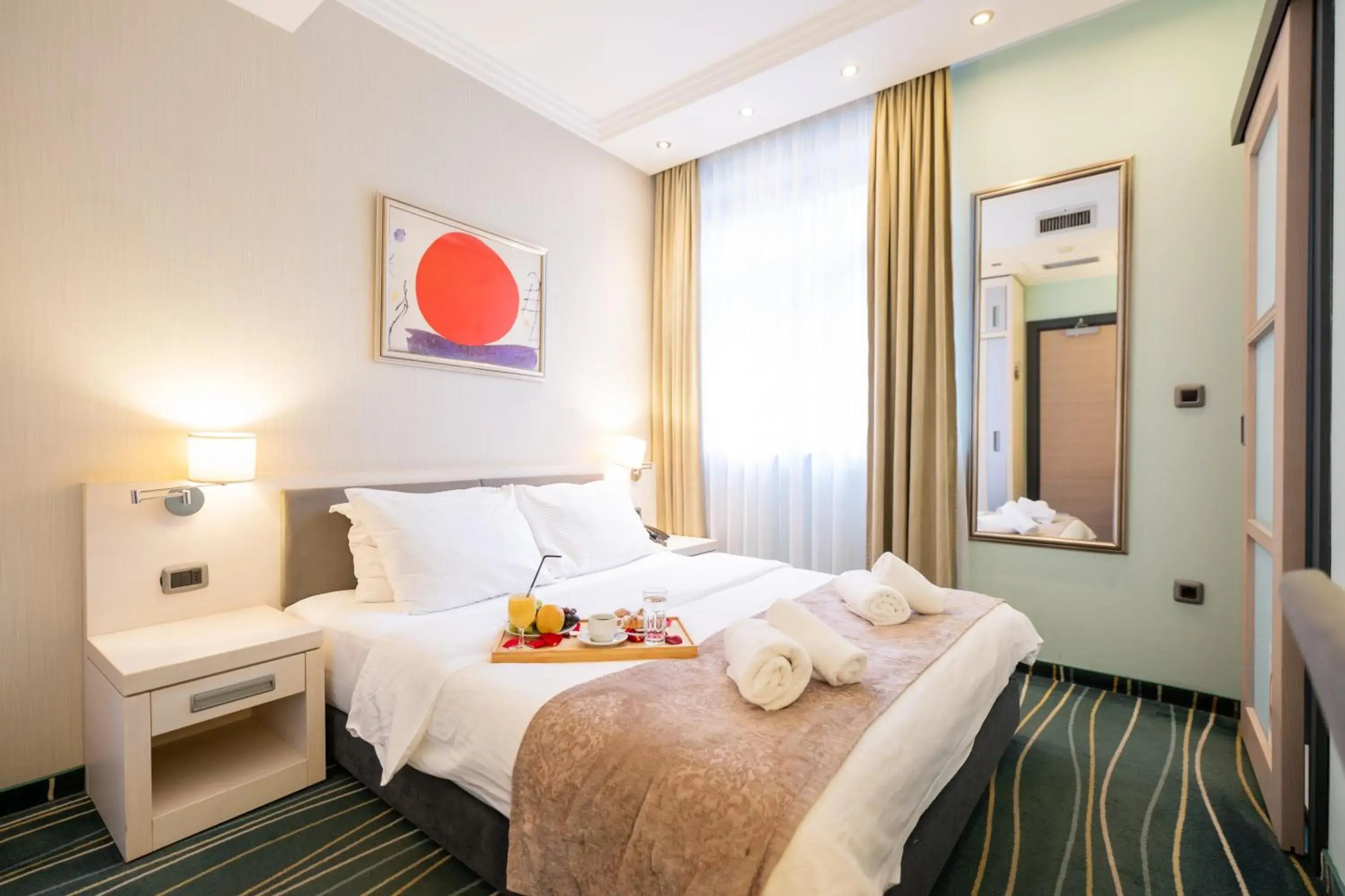 Bed in Kopernikus Hotel Prag Bed in Kopernikus Hotel Prag