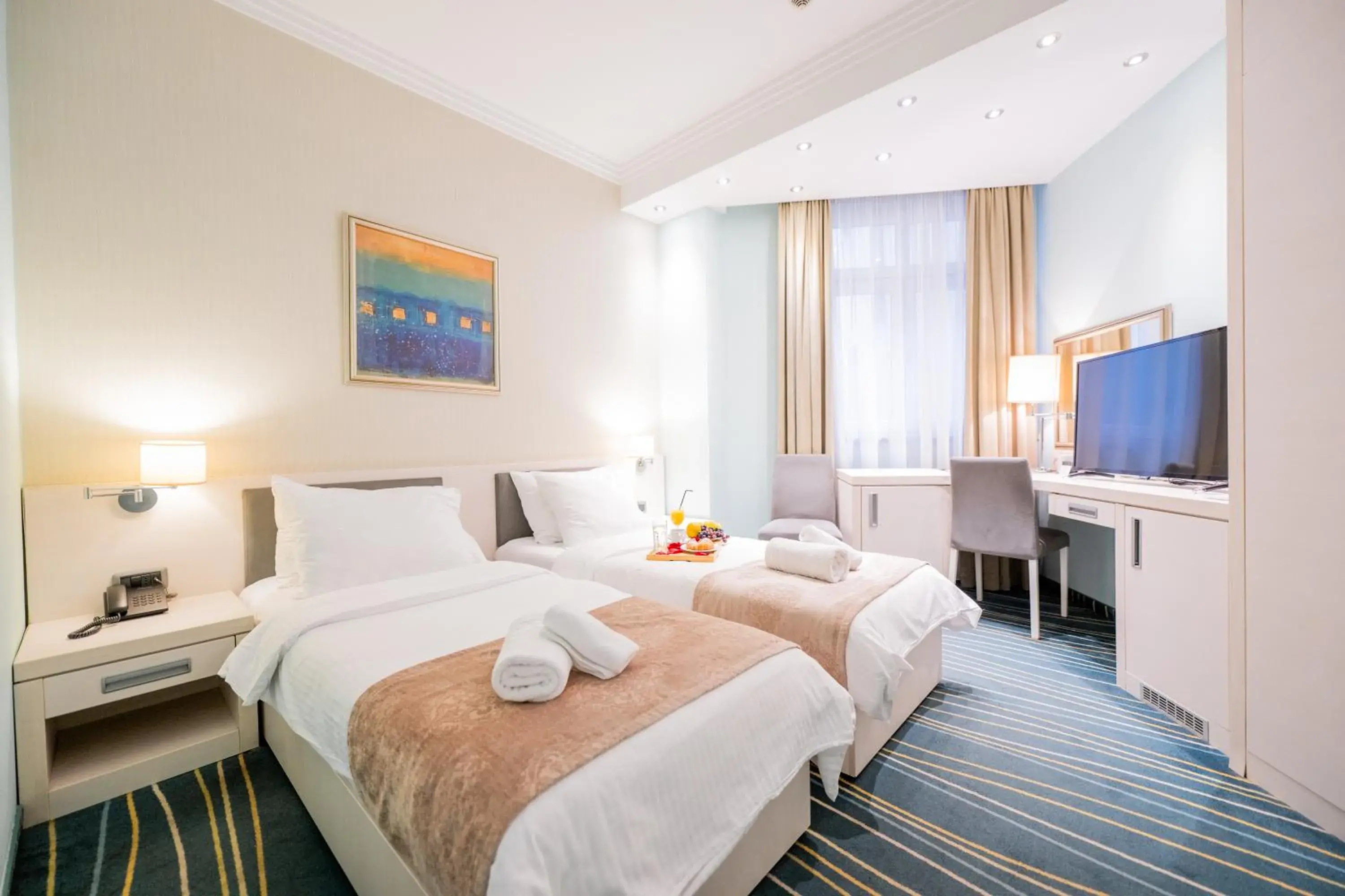 Bed in Kopernikus Hotel Prag Bed in Kopernikus Hotel Prag