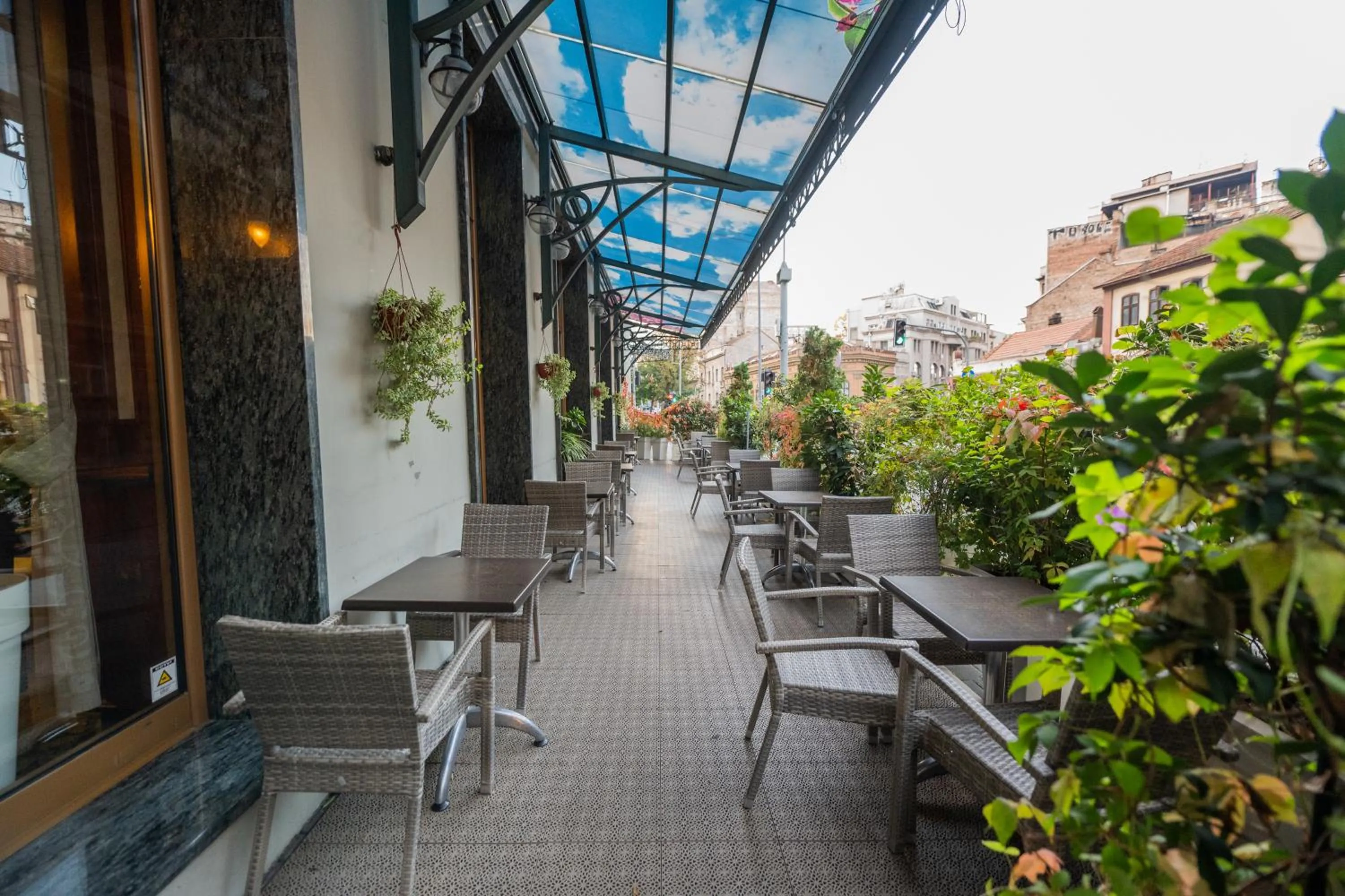 Patio in Kopernikus Hotel Prag