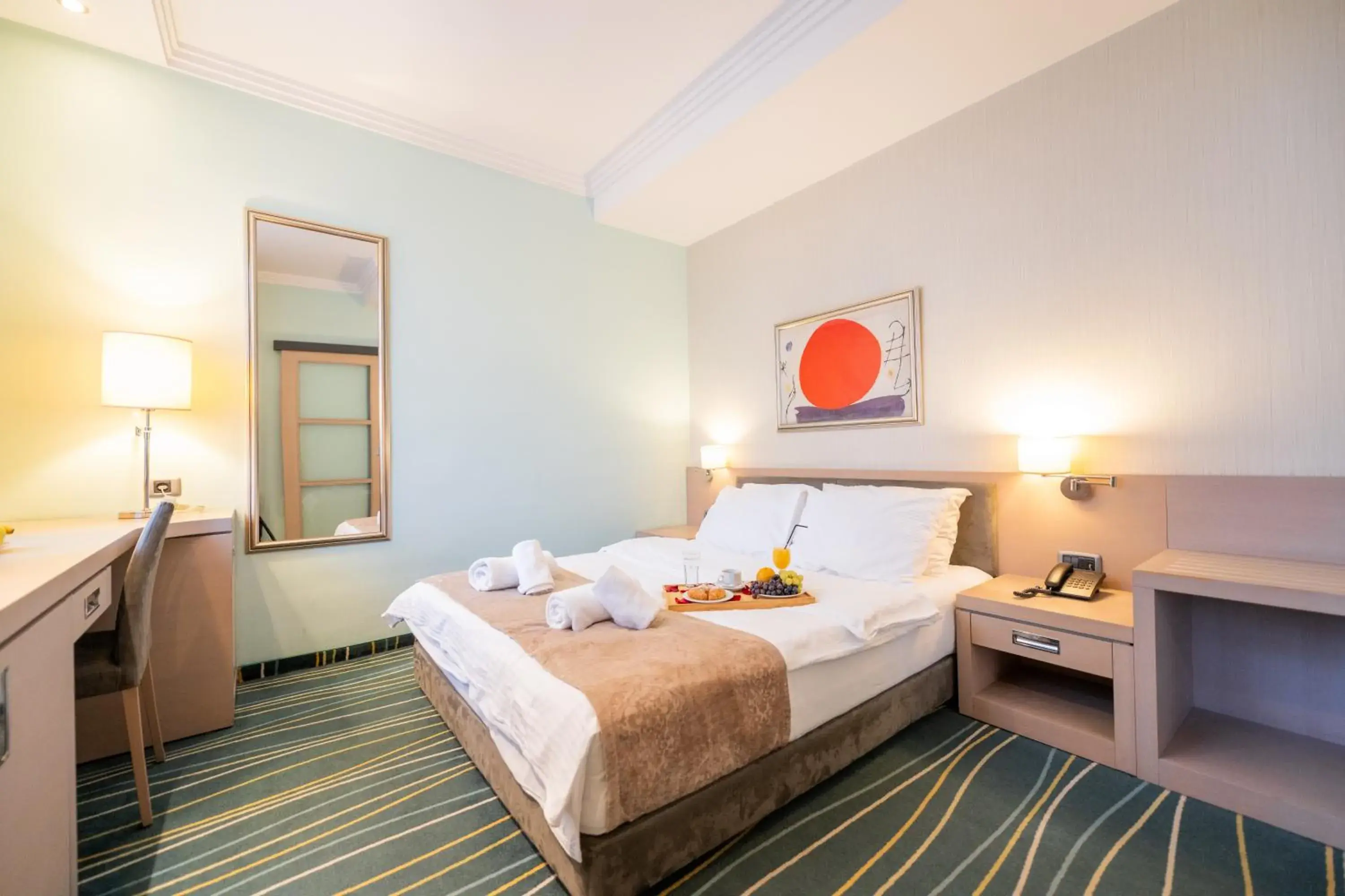 Bed in Kopernikus Hotel Prag Bed in Kopernikus Hotel Prag