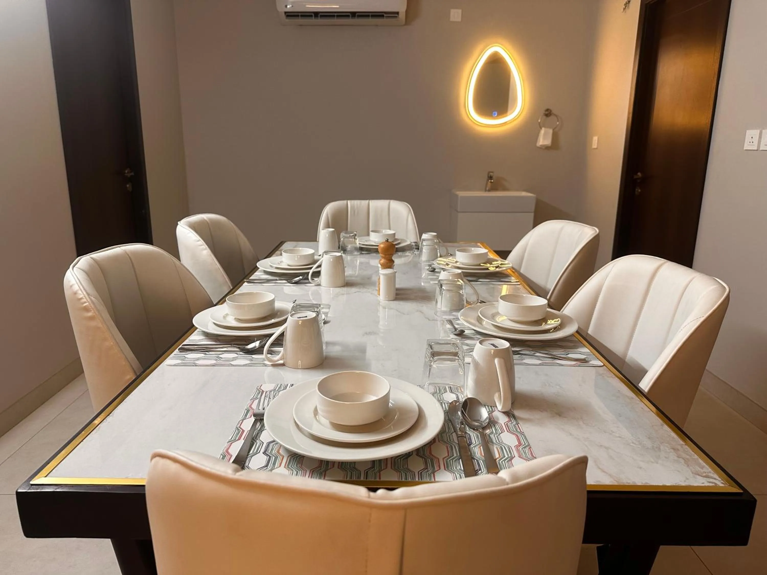 Dining area in Celesto Luxury Residences by Chakola’s Hospitality