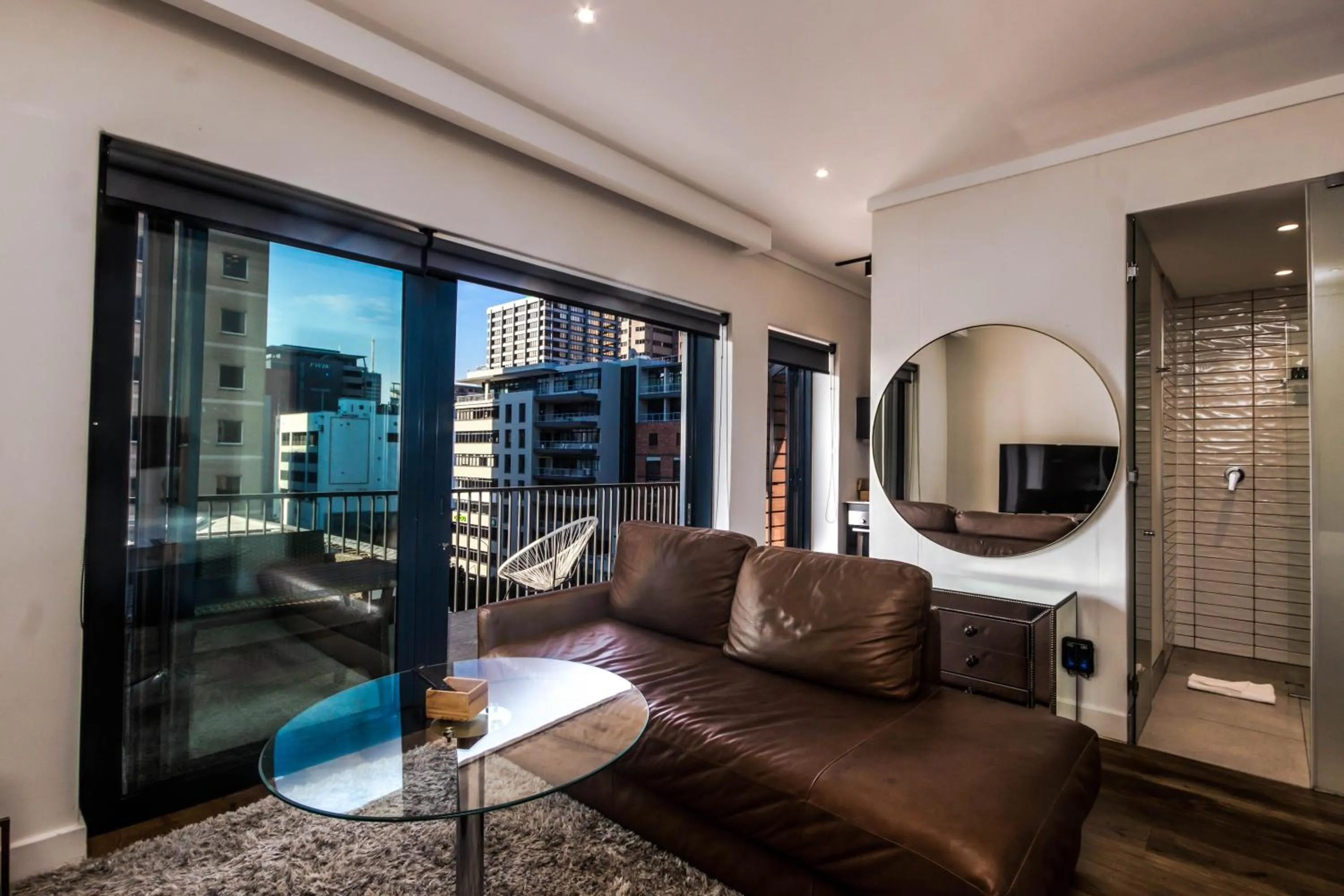 Seating area in The Barracks Apartments