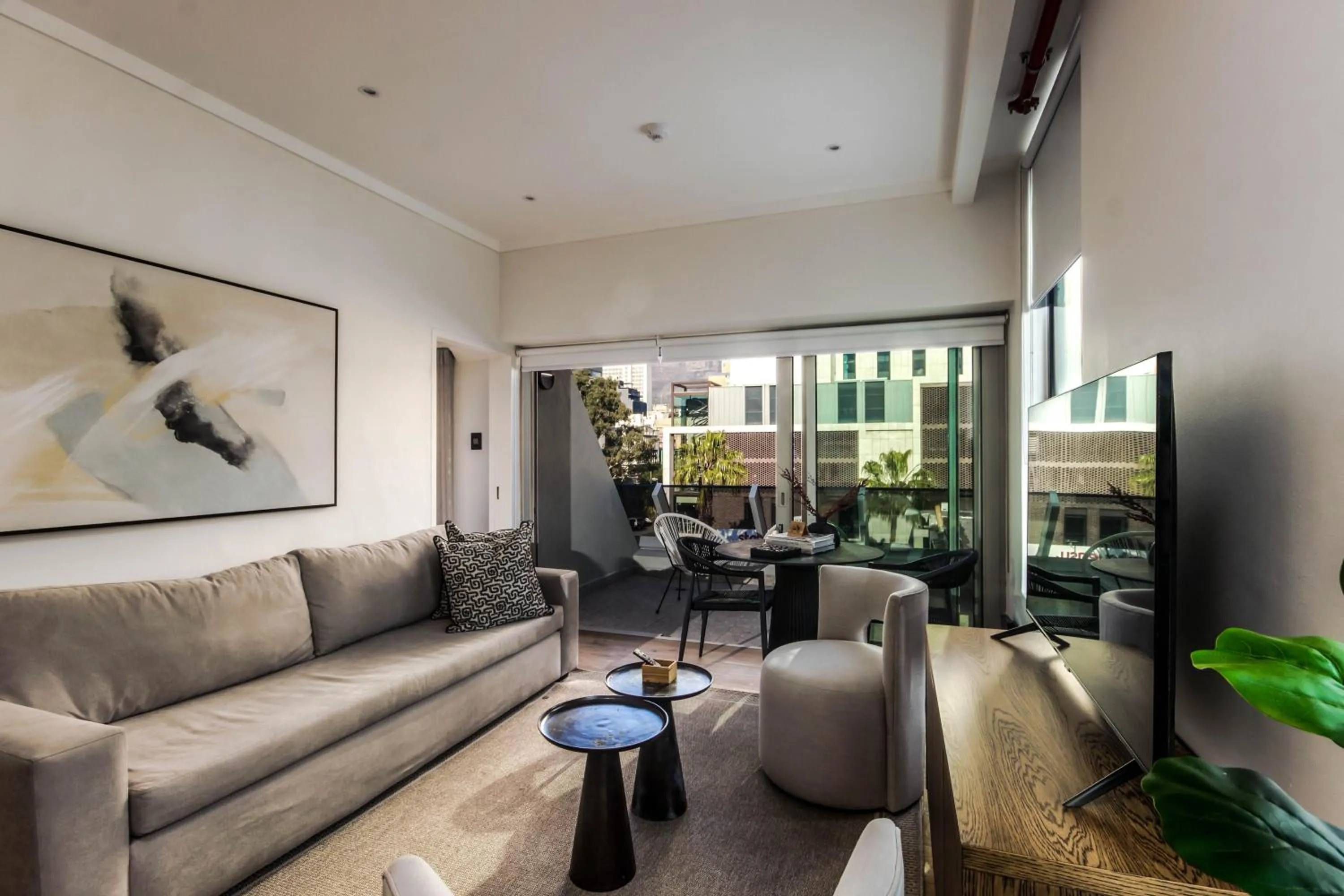 Seating area in The Barracks Apartments