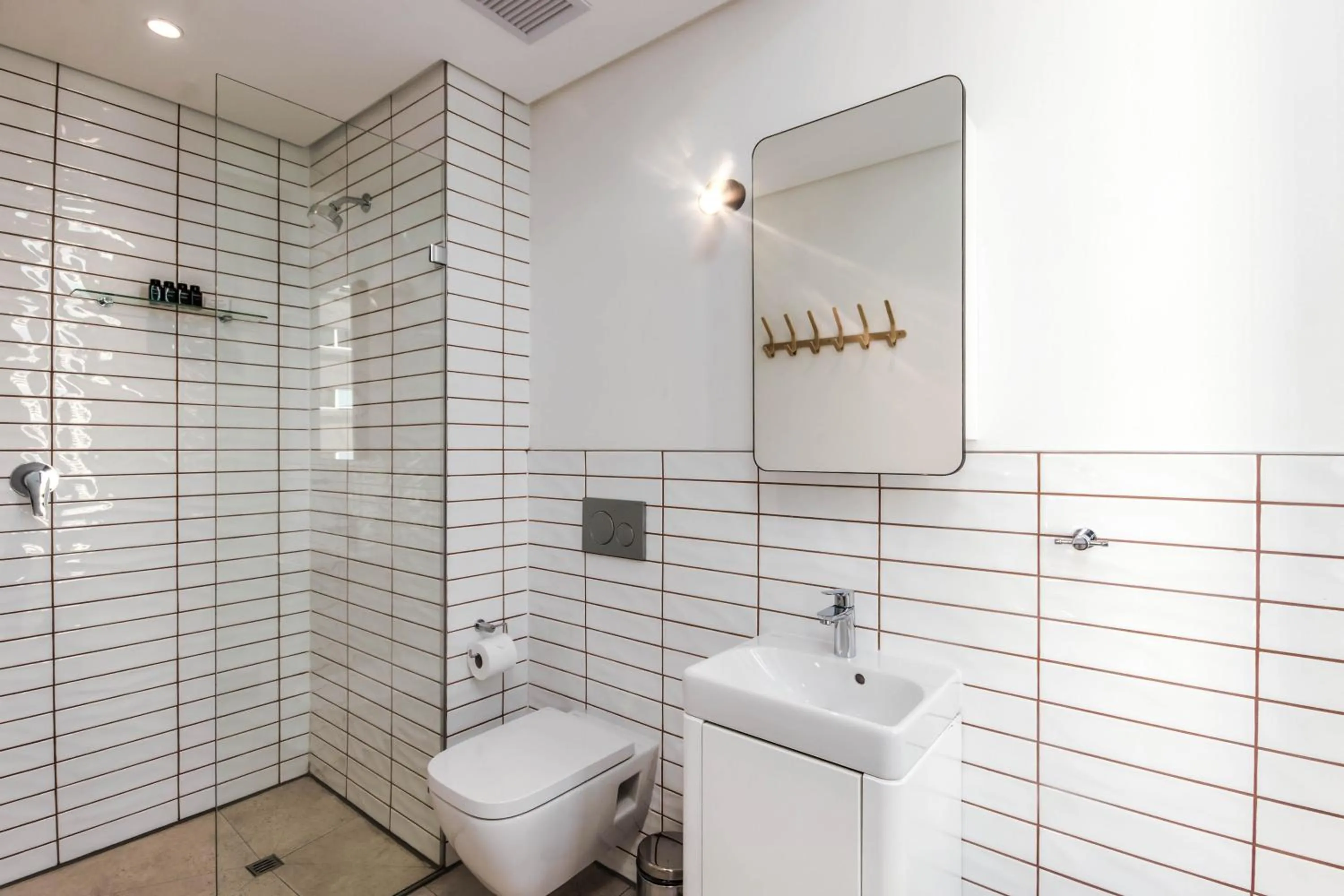 Shower in The Barracks Apartments