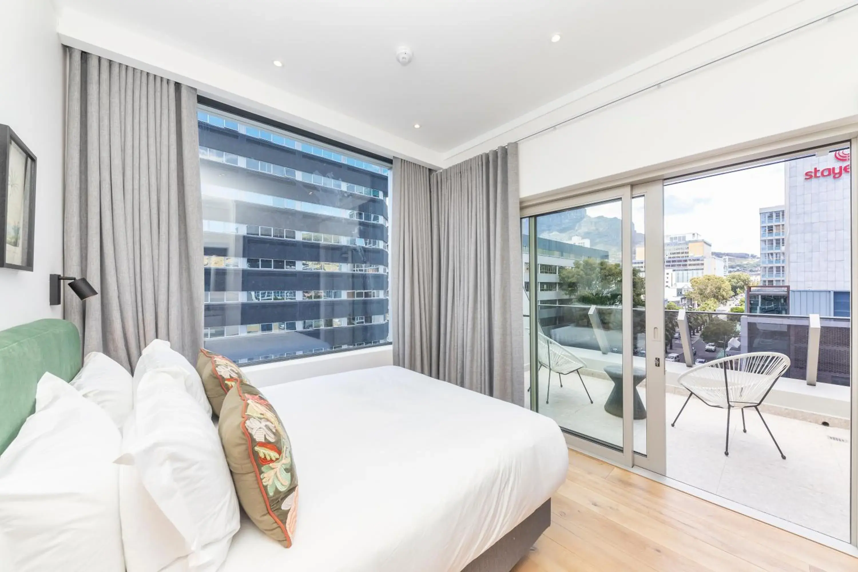 Balcony/Terrace, Bed in The Barracks Apartments Balcony/Terrace, Bed in The Barracks Apartments