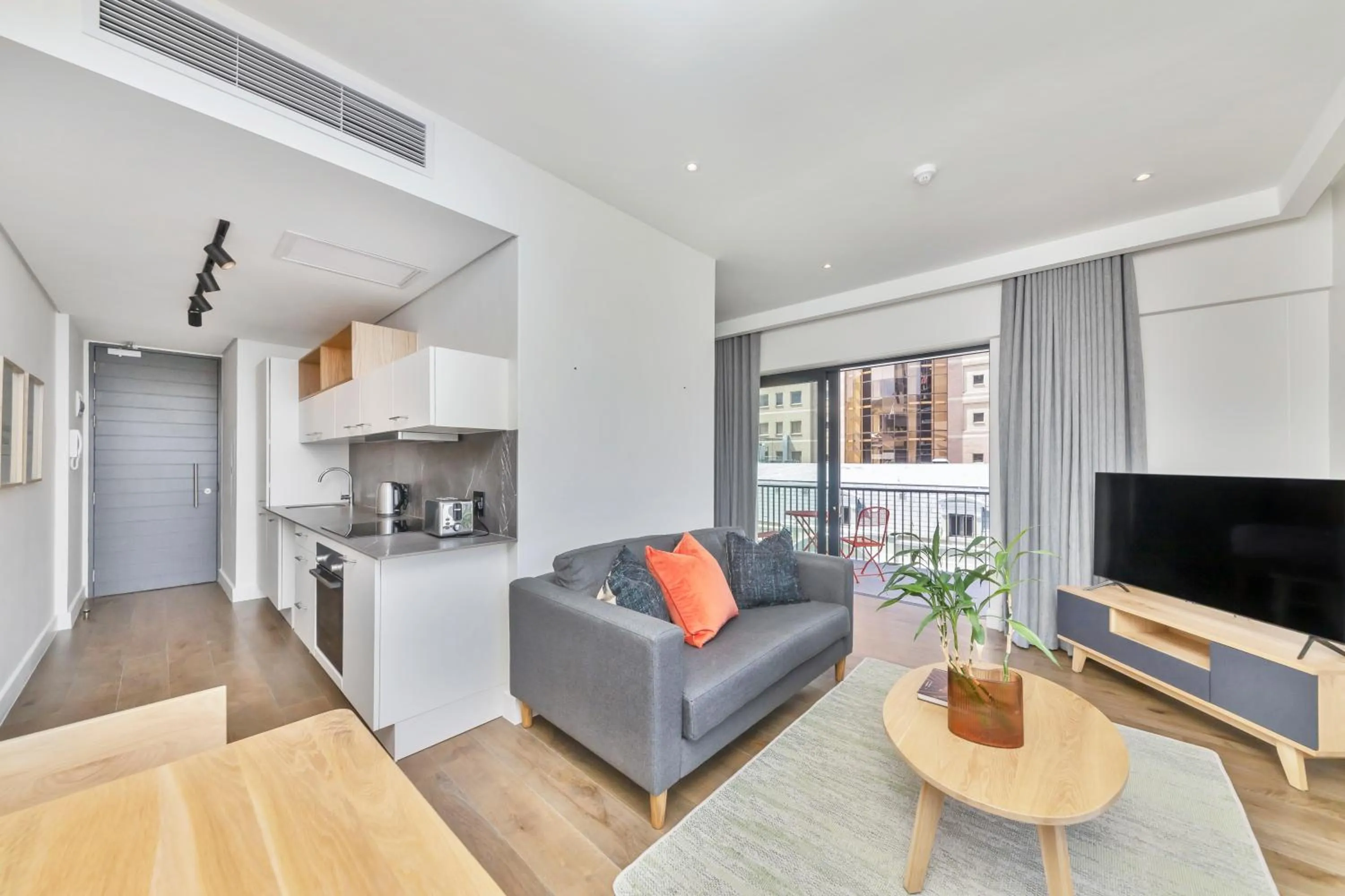 Seating area in The Barracks Apartments