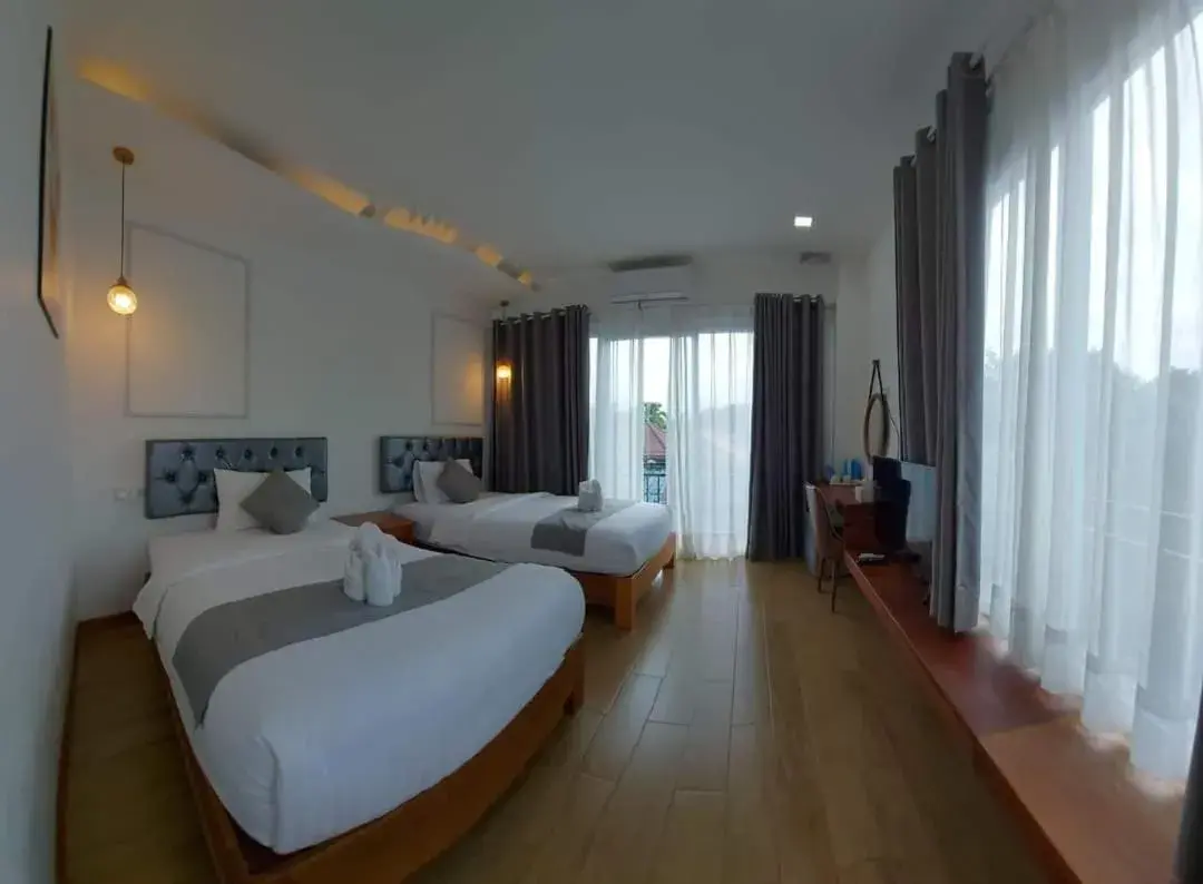 Twin Room with Balcony in VangVieng Crystal Boutique Hotel Twin Room with Balcony in VangVieng Crystal Boutique Hotel