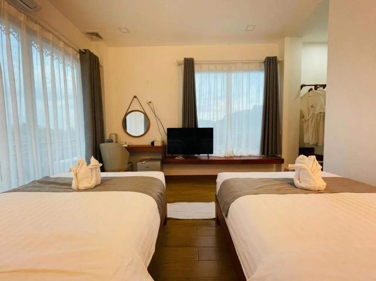 Bed in VangVieng Crystal Boutique Hotel