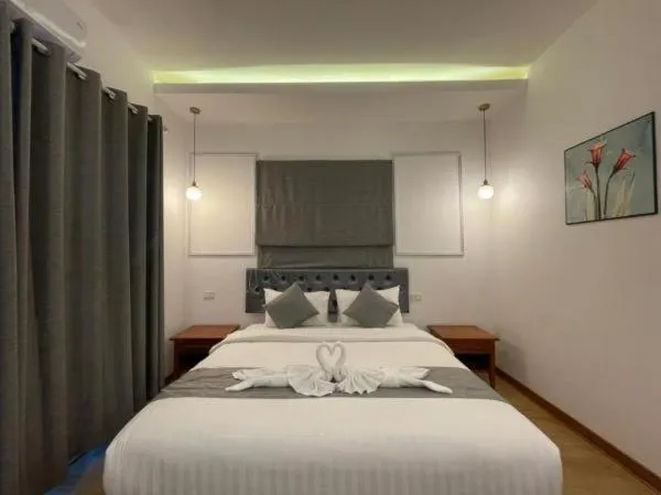 Bed in VangVieng Crystal Boutique Hotel